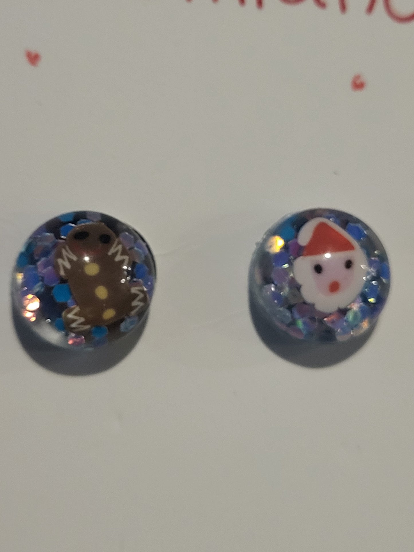 Studded Christmas glob earrings (small)