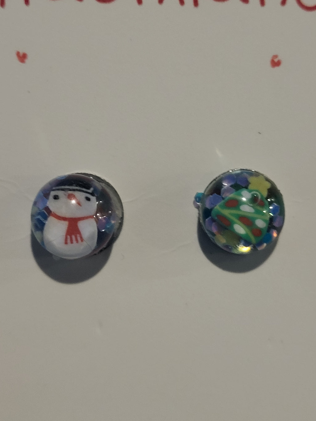 Studded Christmas glob earrings (mini)