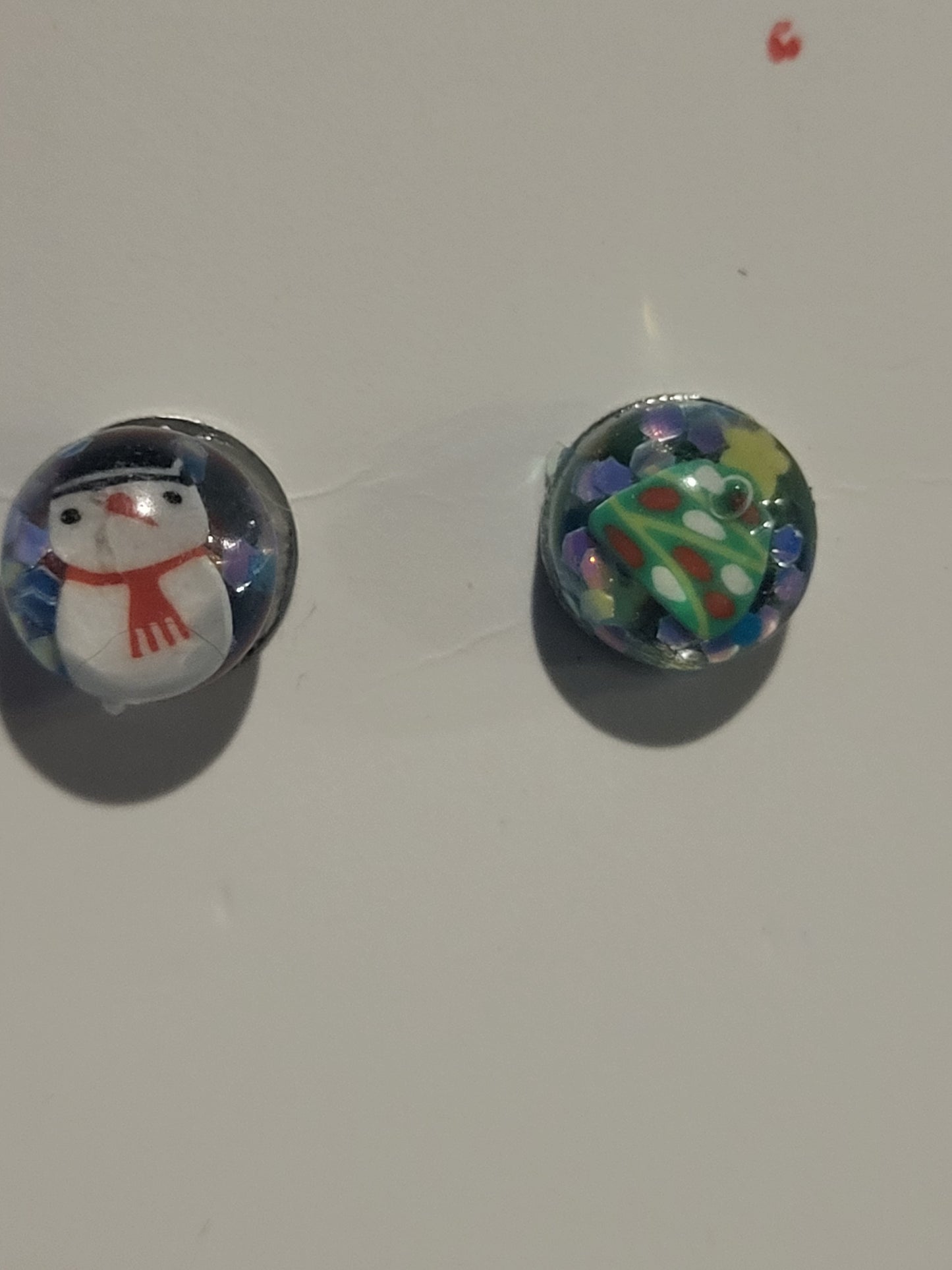 Studded Christmas glob earrings (mini)