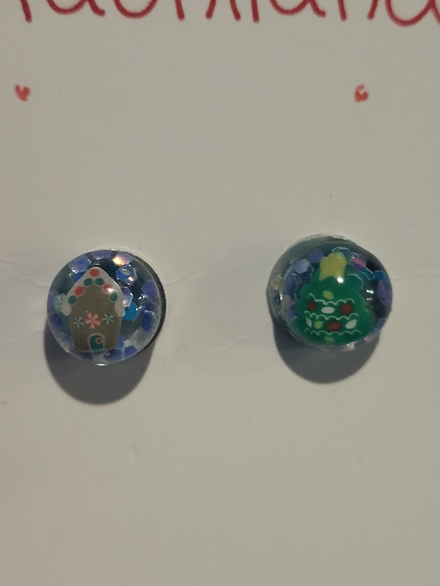 Studded Christmas glob earrings (mini)