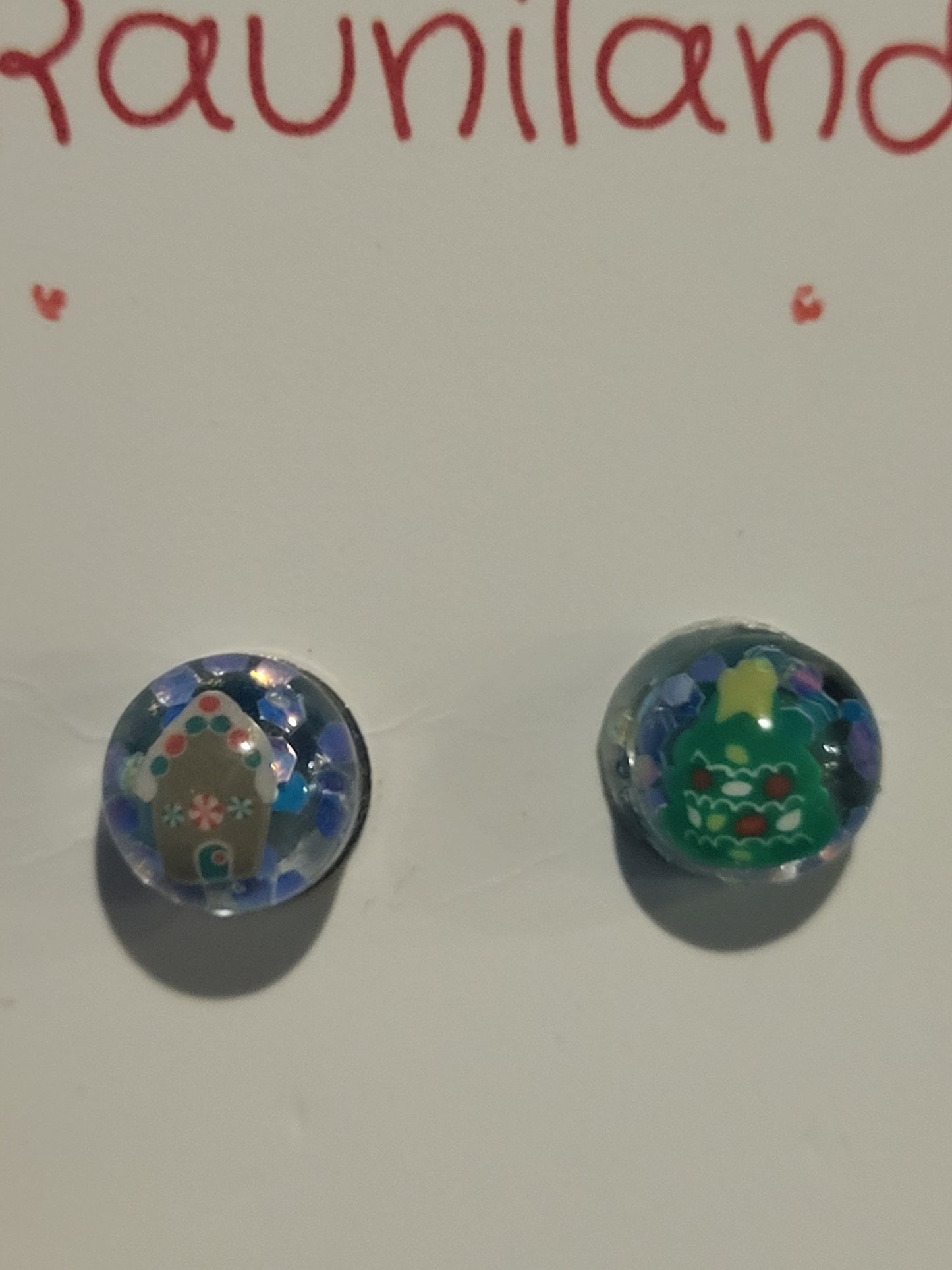 Studded Christmas glob earrings (mini)