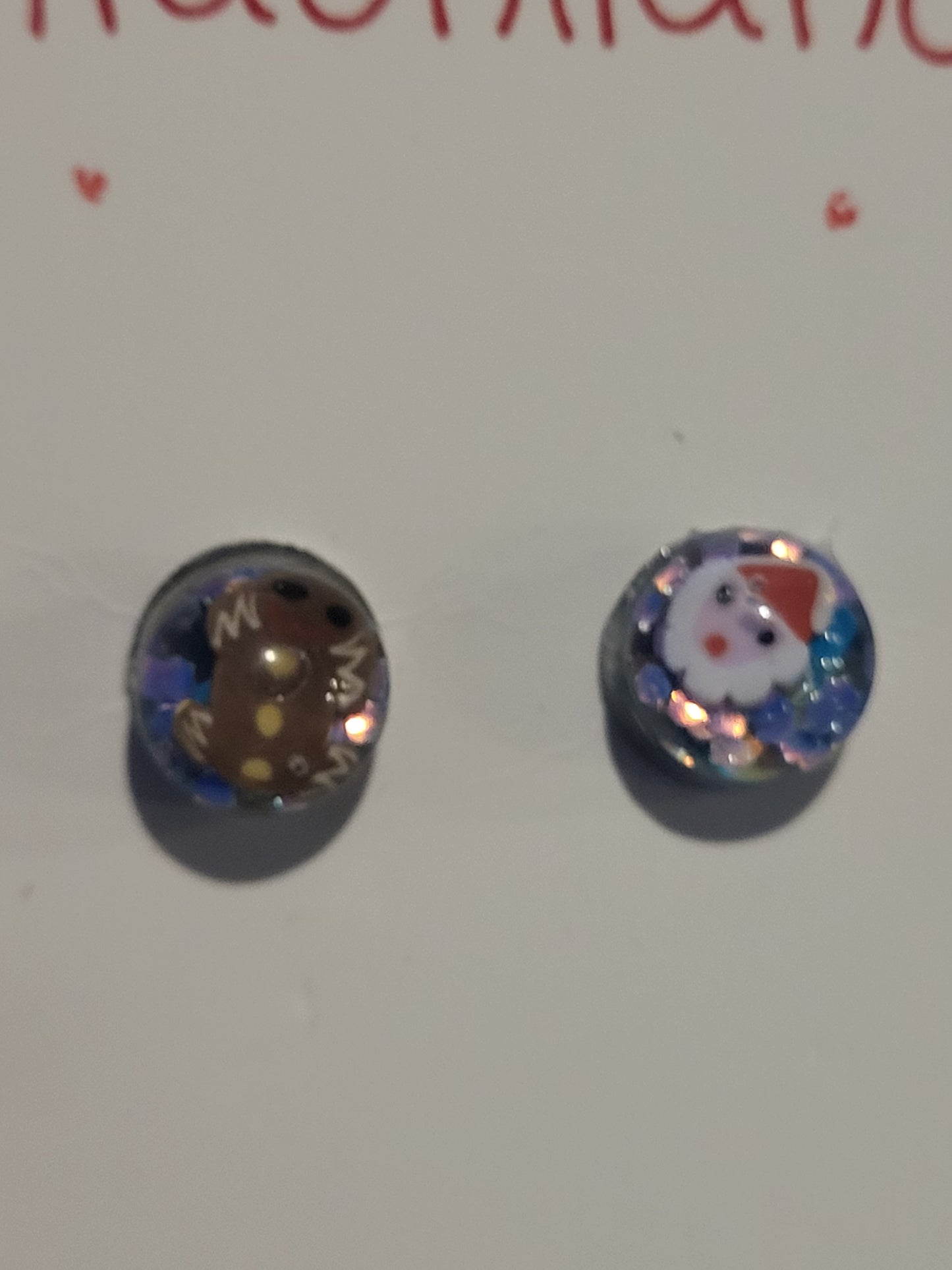 Studded Christmas glob earrings (mini)