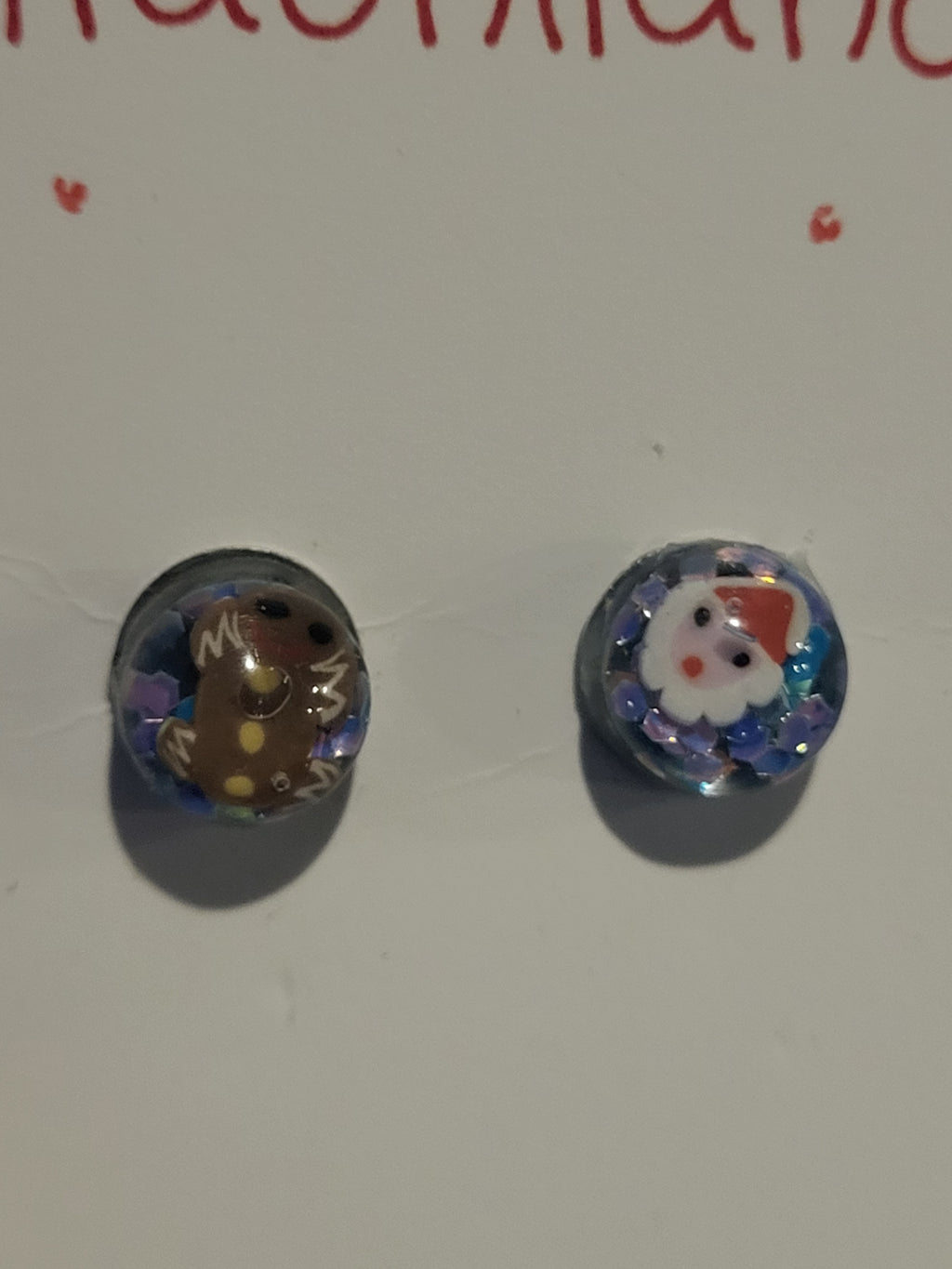 Studded Christmas glob earrings (mini)