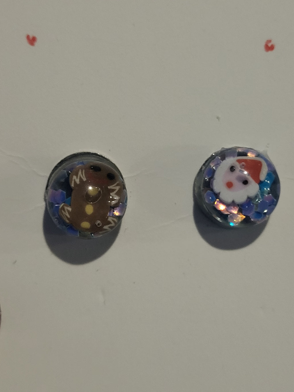 Studded Christmas glob earrings (mini)