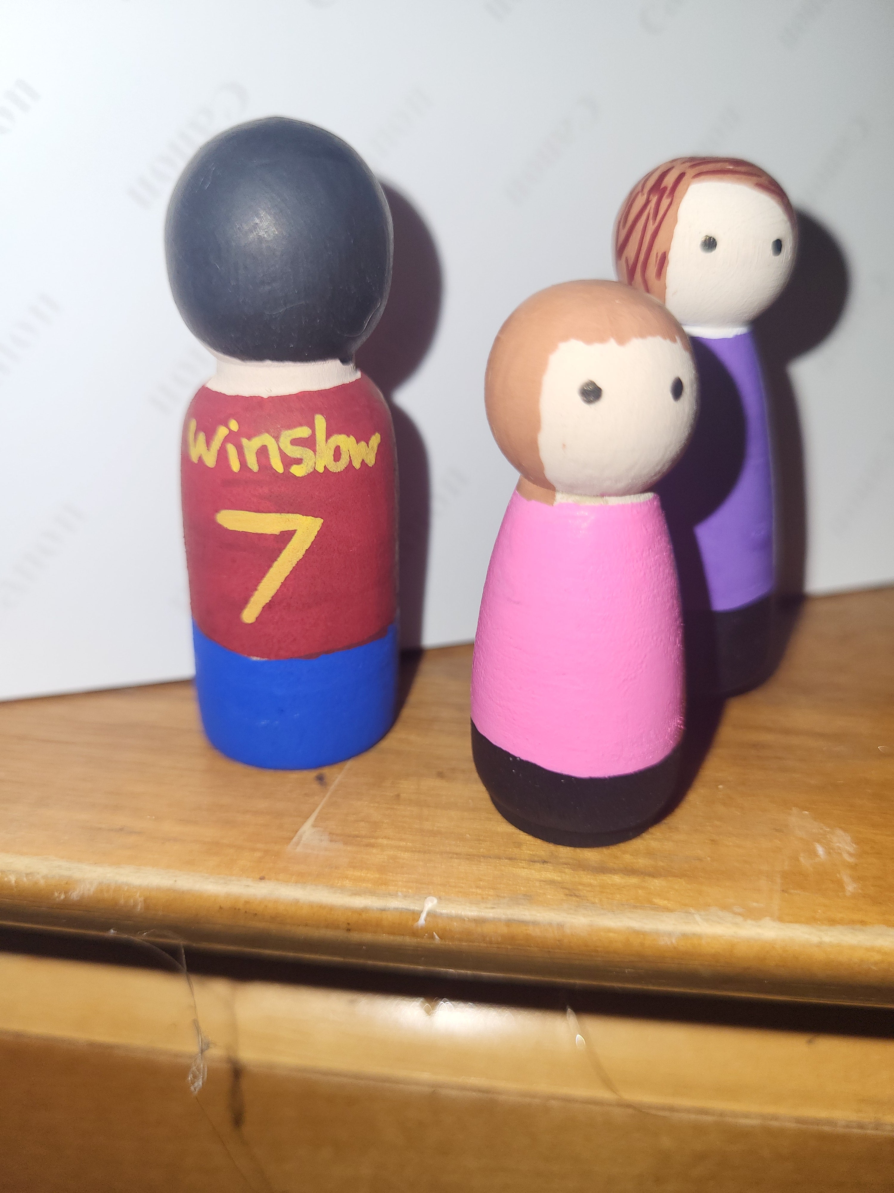 Wooden figurines, personalized family (big family)