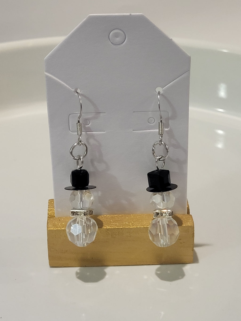 Christmas earrings snowman