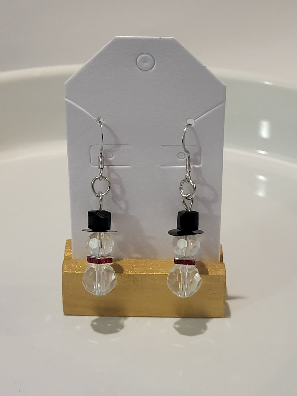 Christmas earrings snowman
