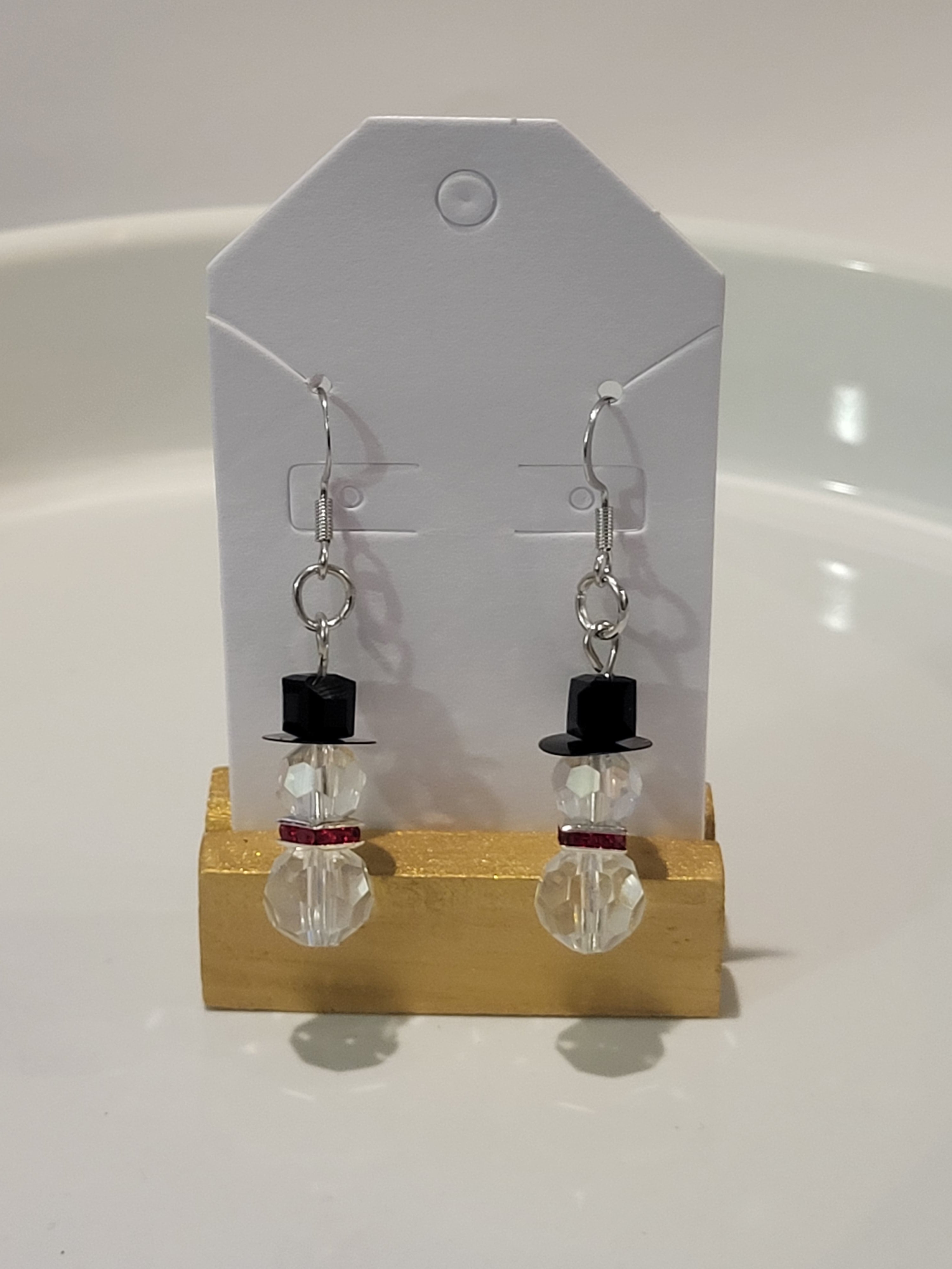 Christmas earrings snowman