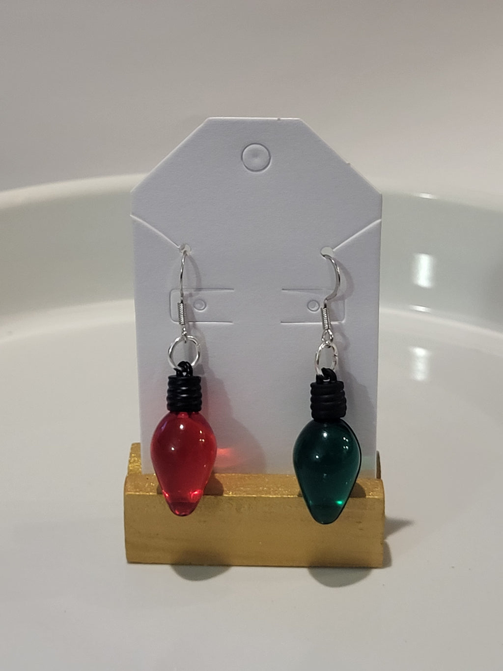 Christmas earrings lights