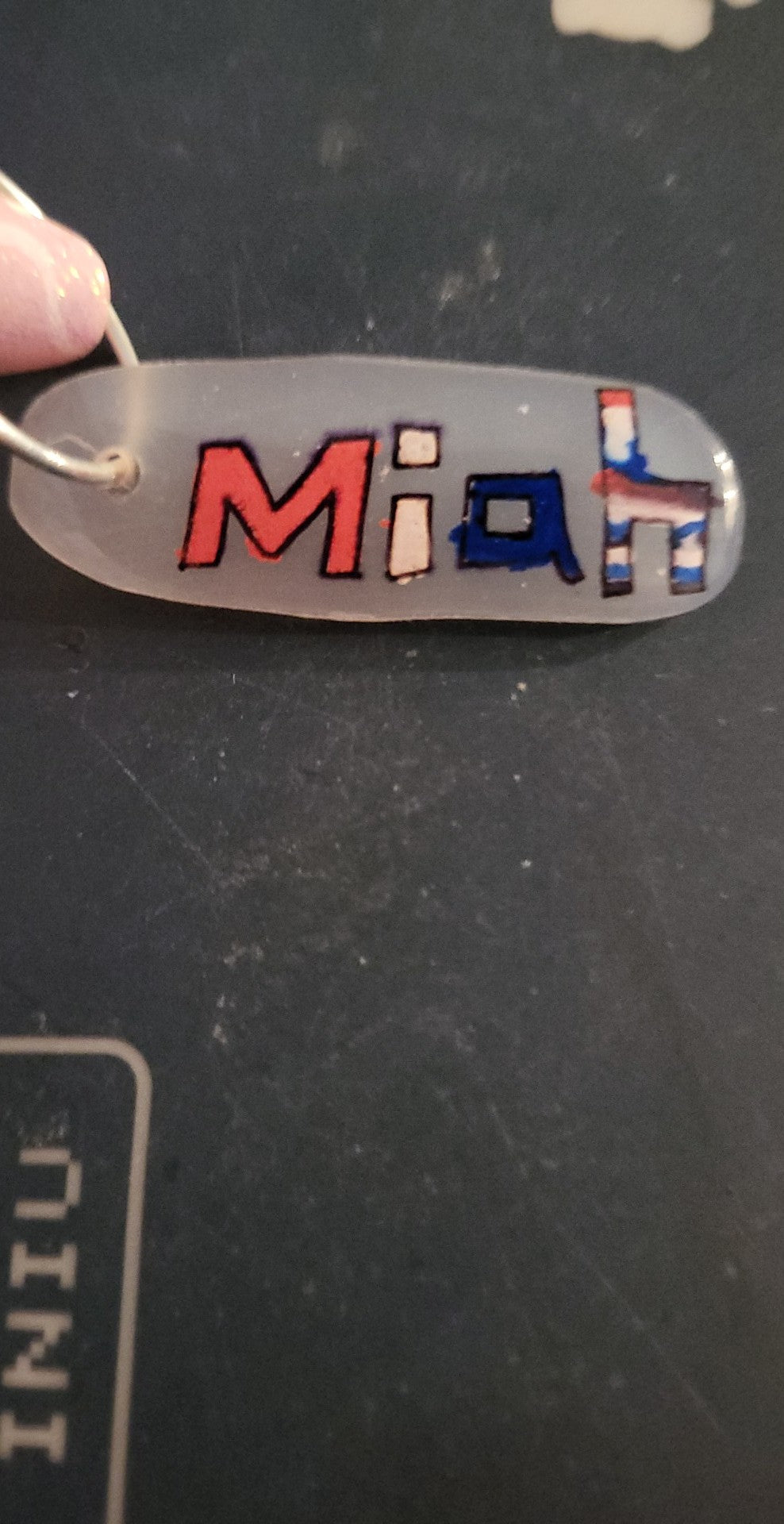 Name tag keychain
