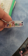 Name tag keychain