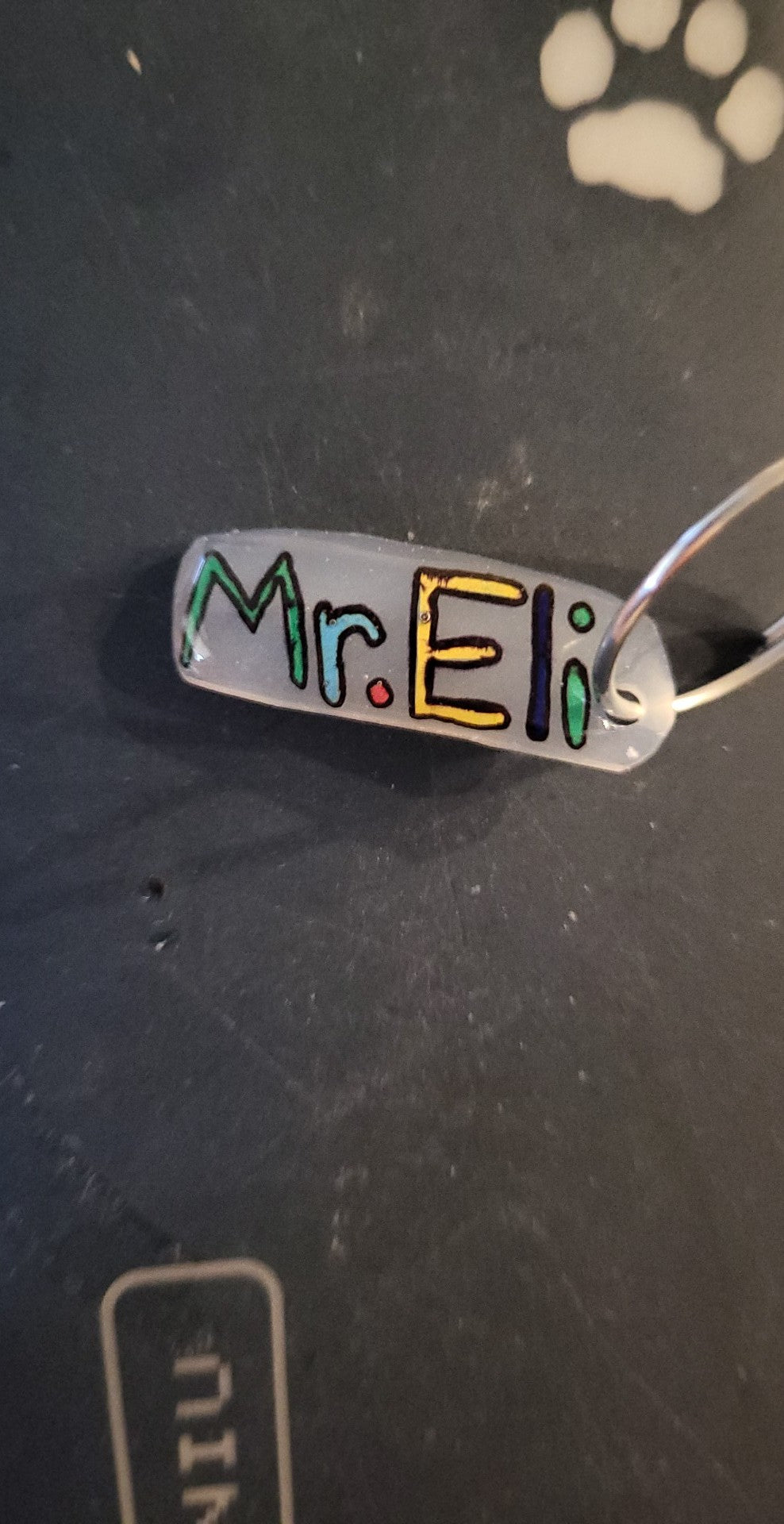 Name tag keychain