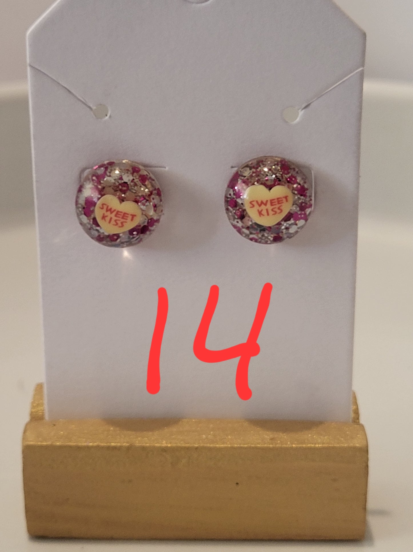 Valentine's day inspired studded earrings
