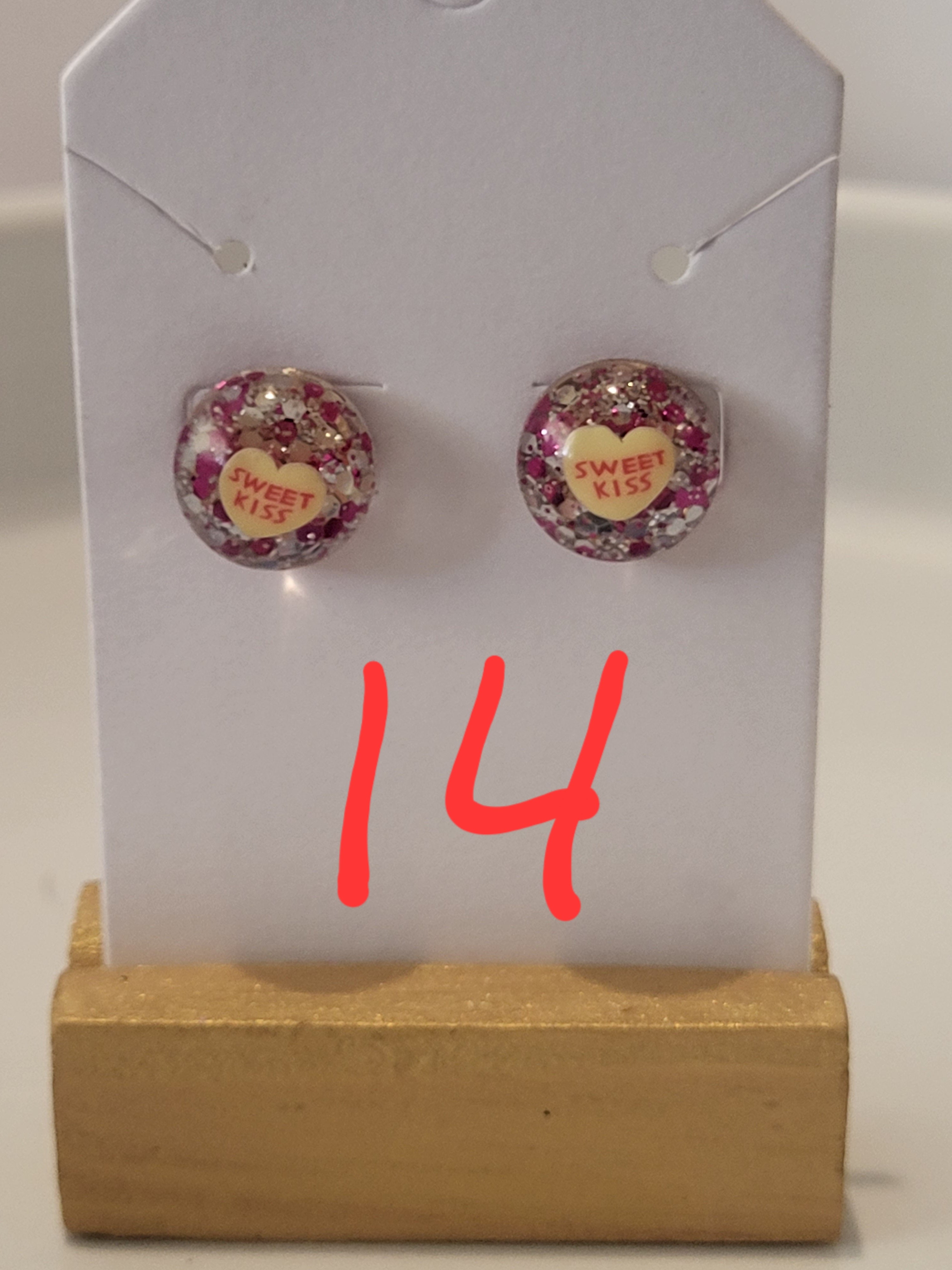 Valentine's day inspired studded earrings