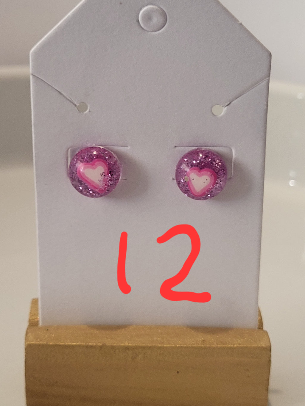 Valentine's day inspired studded earrings