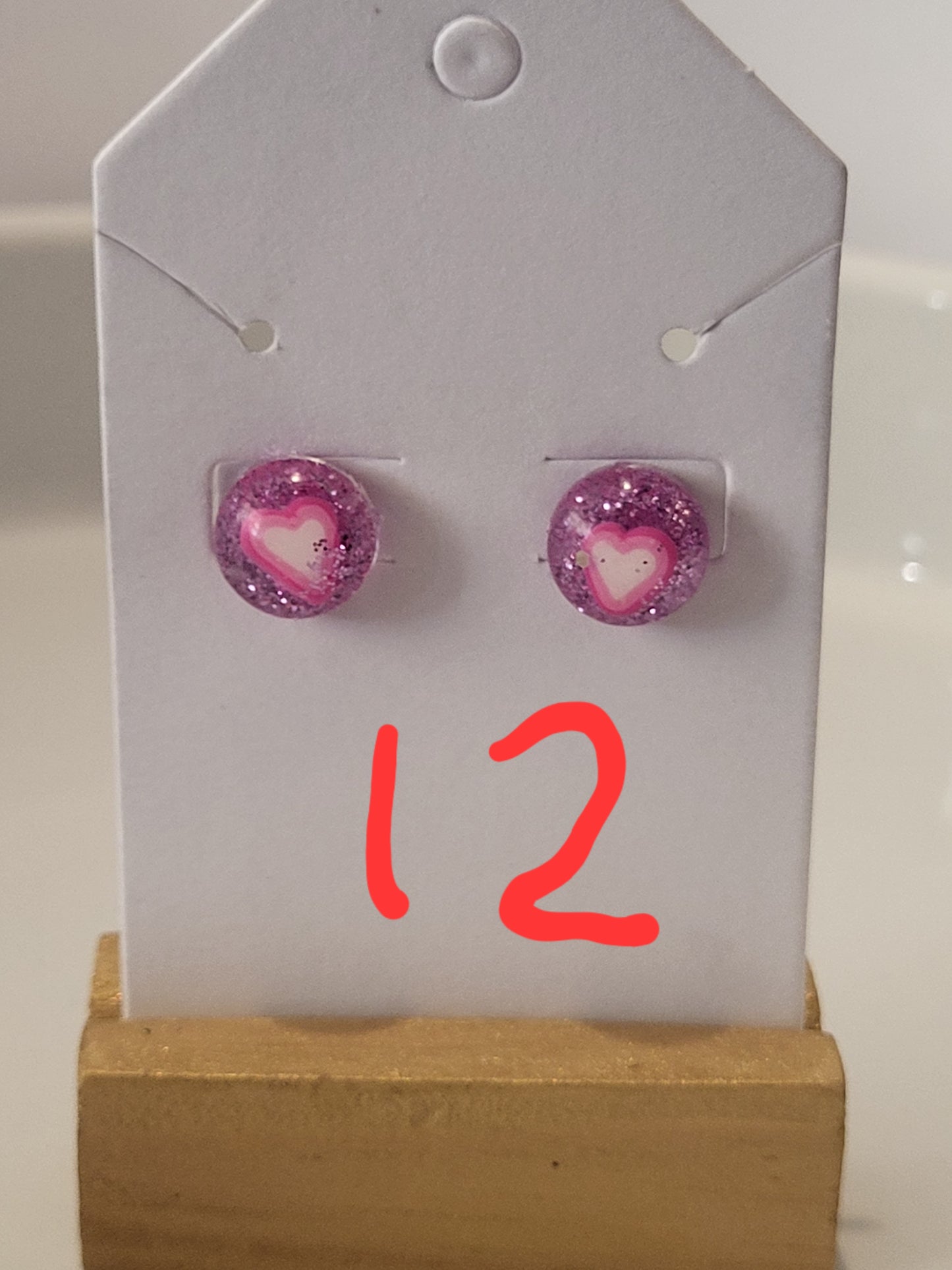 Valentine's day inspired studded earrings