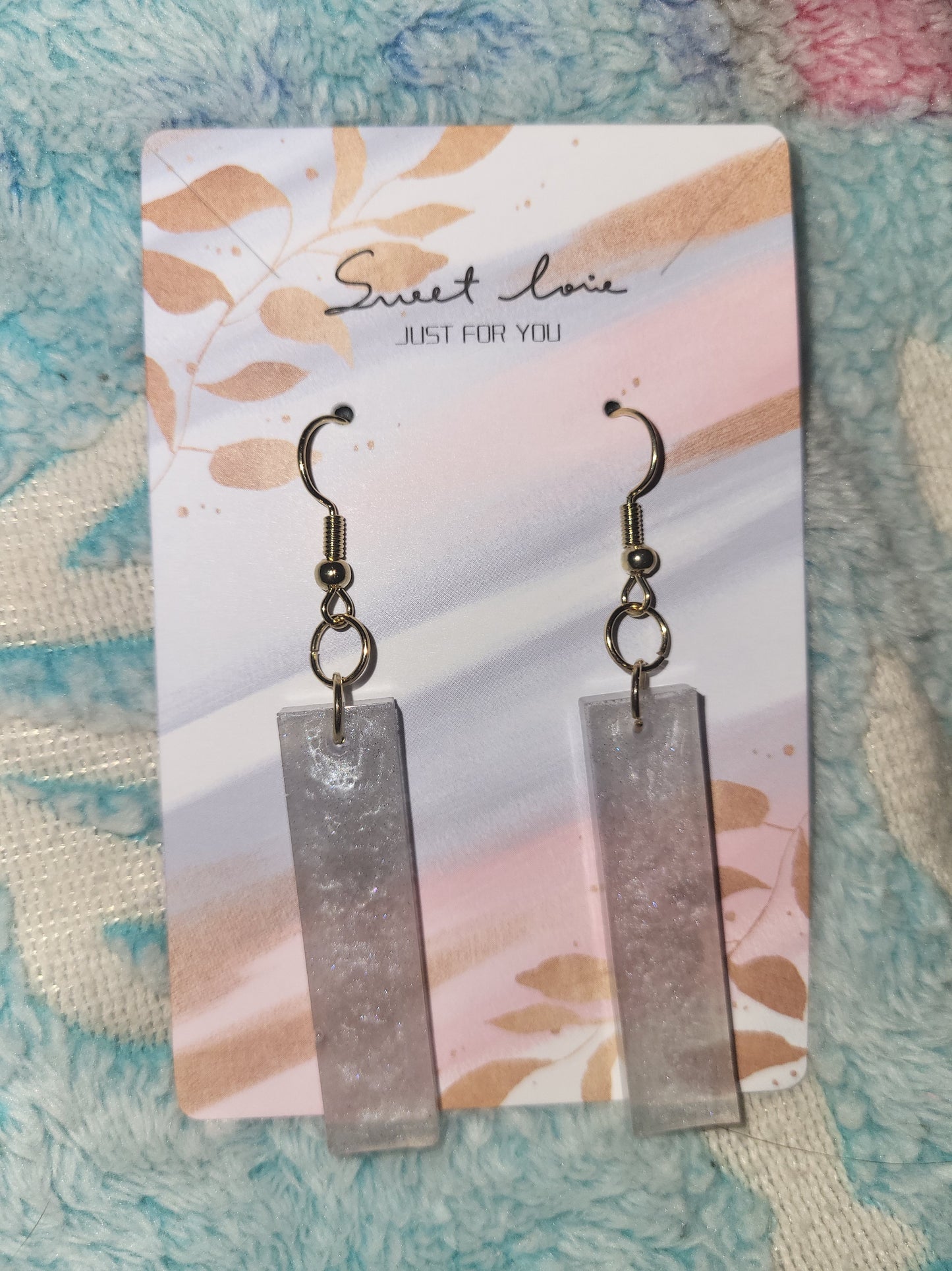 Homemade uv resin earrings