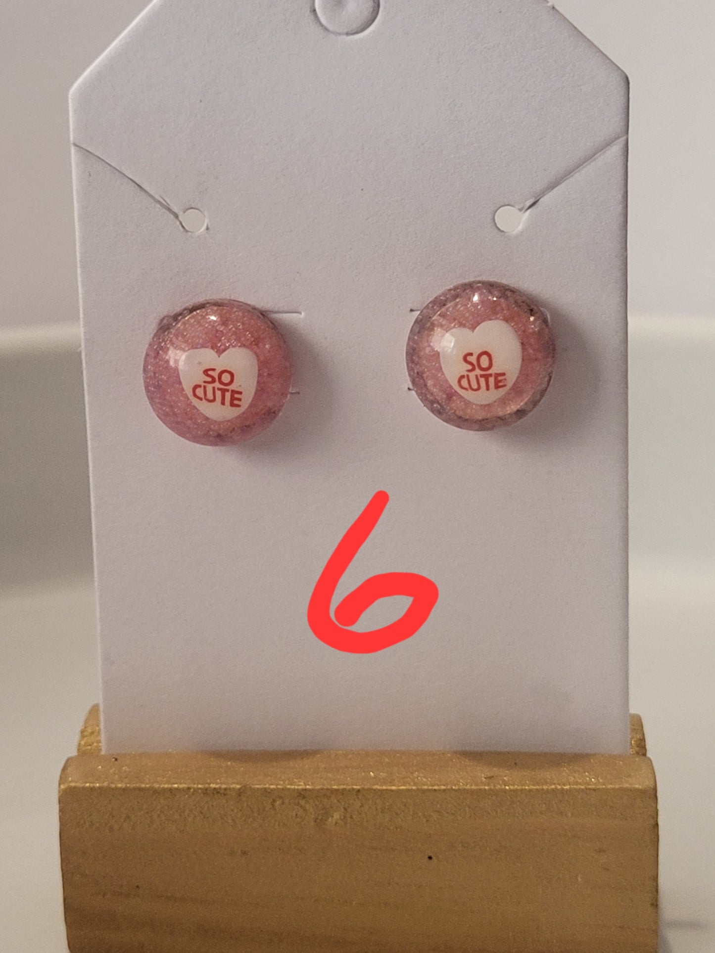 Valentine's day inspired studded earrings