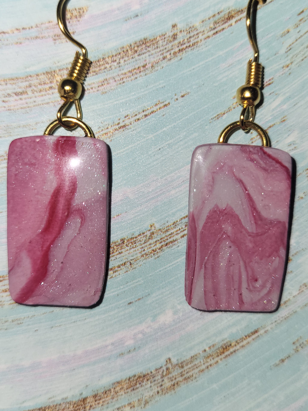 Homemade dangling earrings