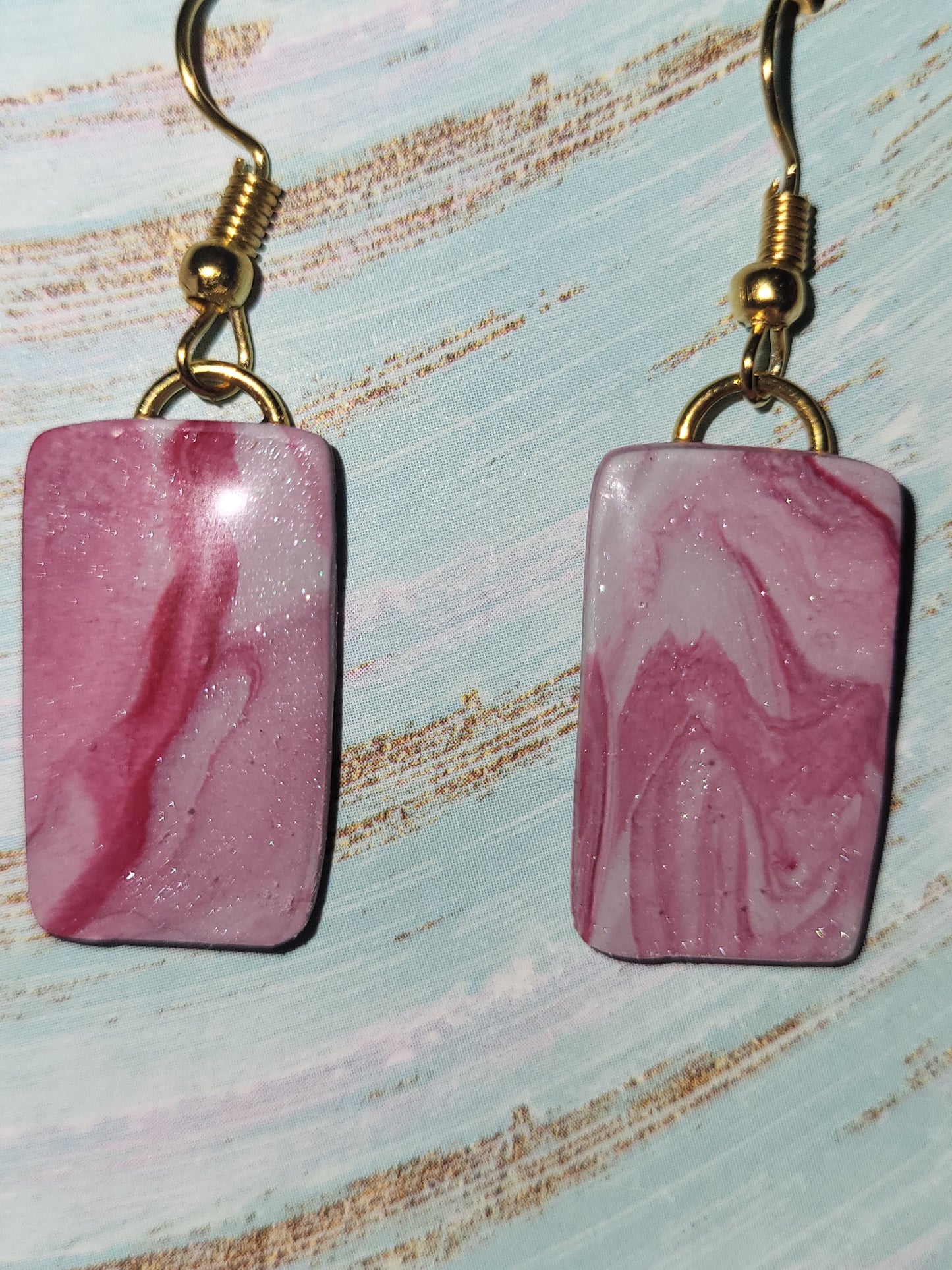 Homemade dangling earrings