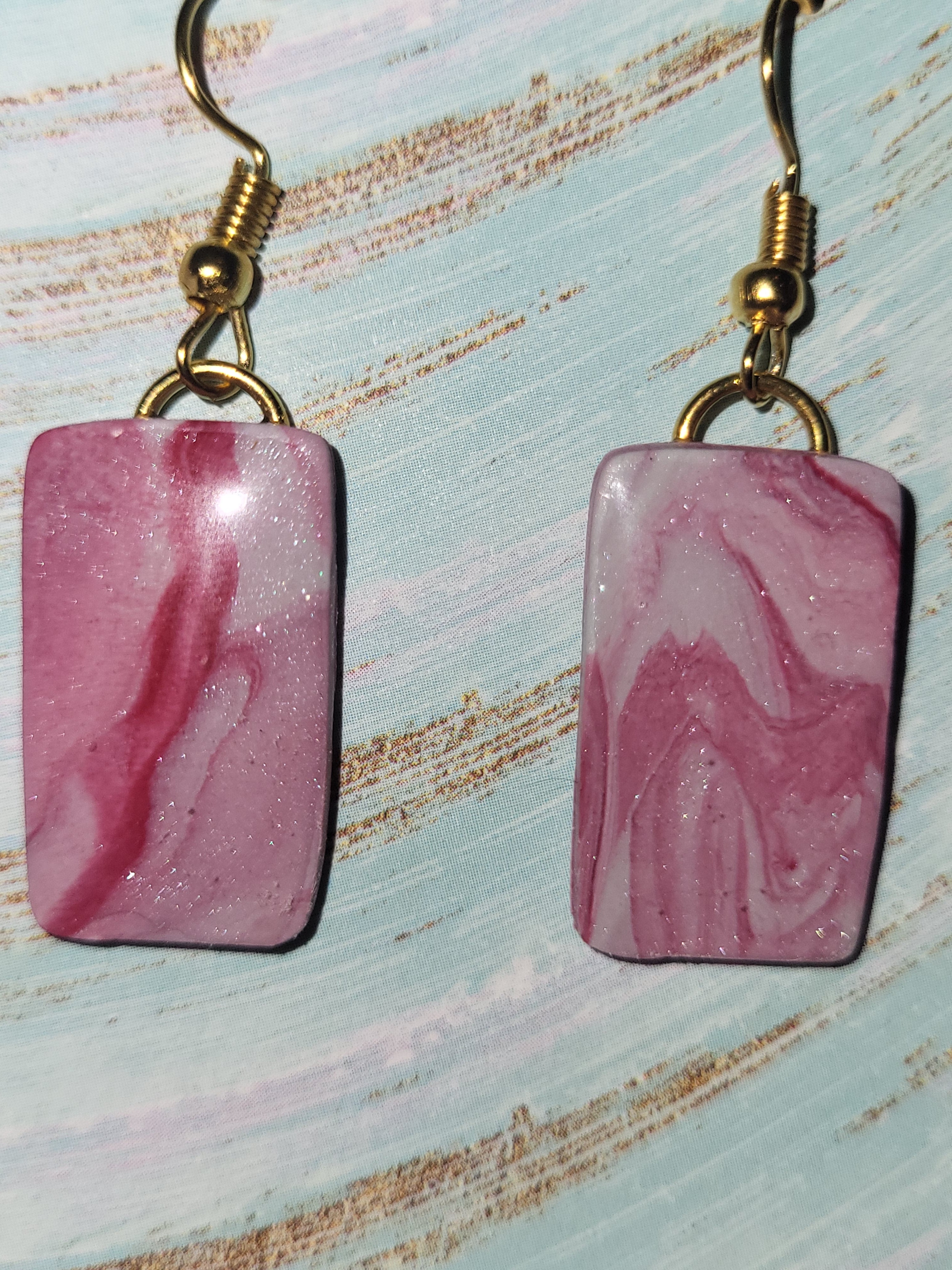 Homemade dangling earrings