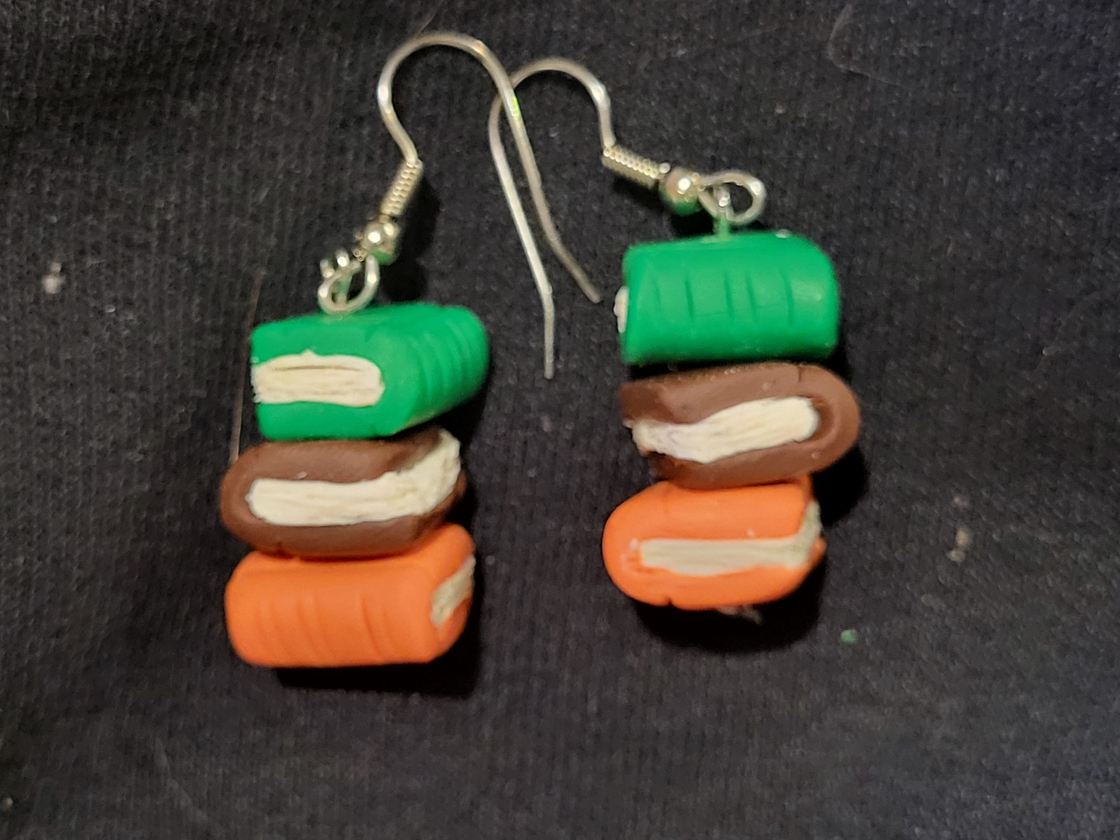 Book shaped earrings