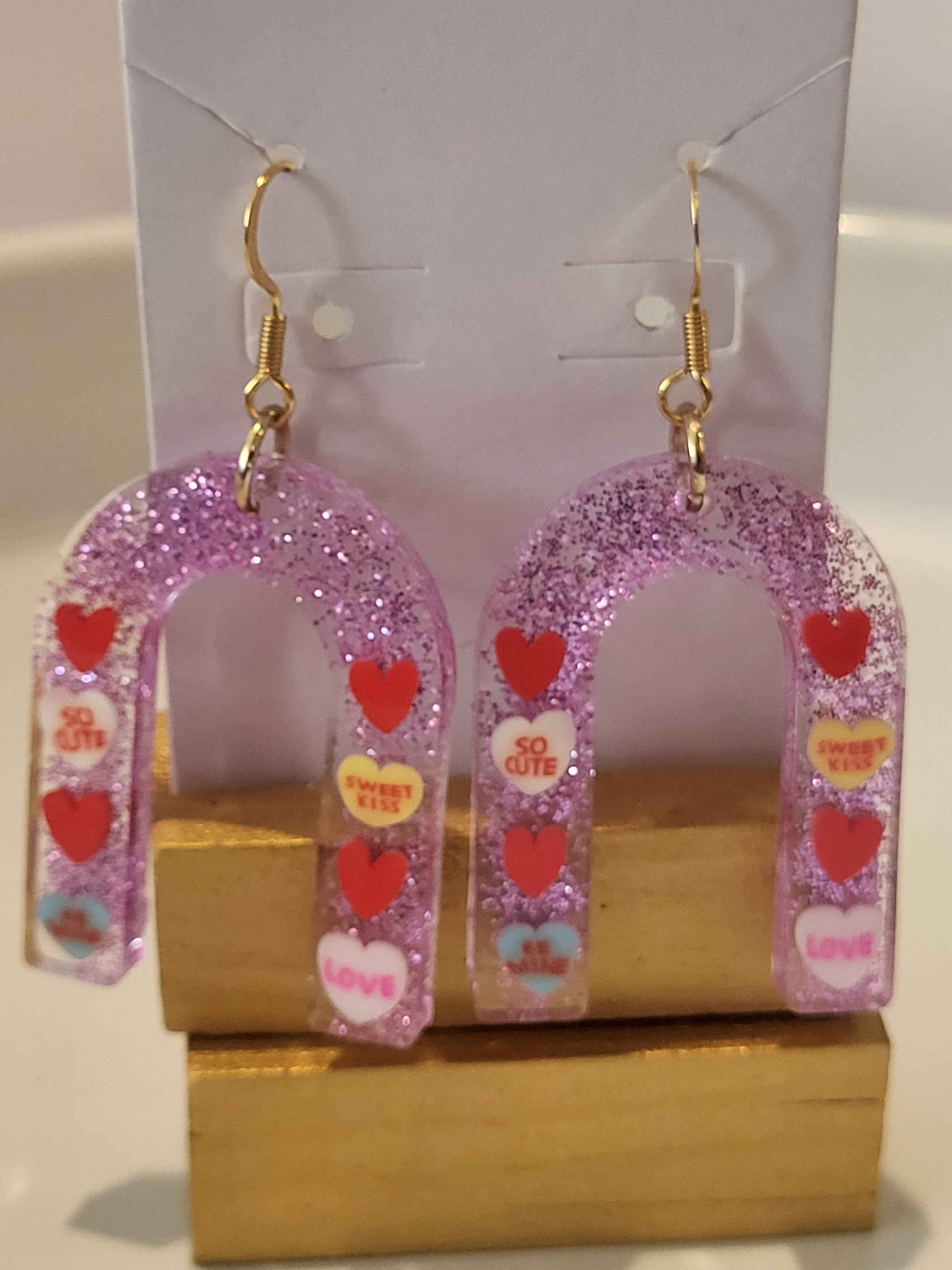 Valentine's day inspired earrings