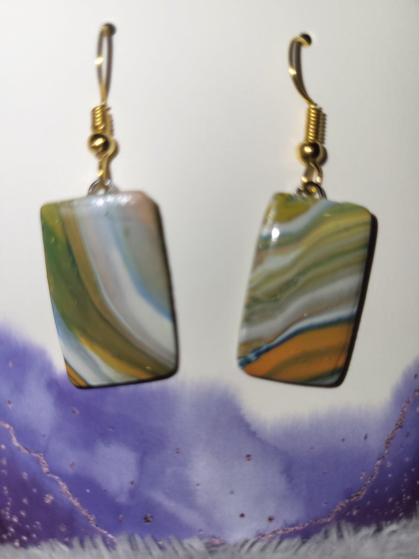 Homemade dangling earrings