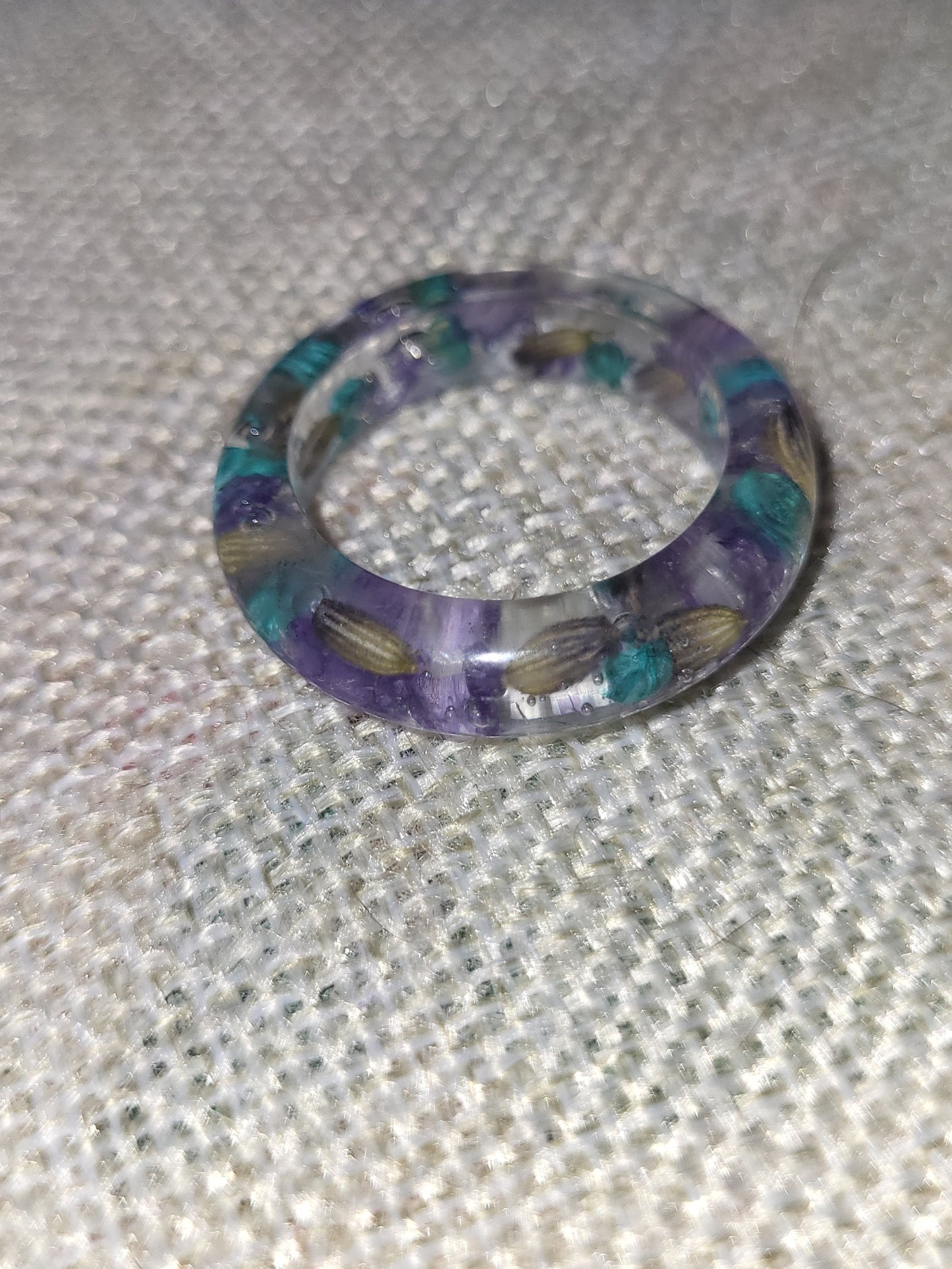 Homemade dried flower rings!