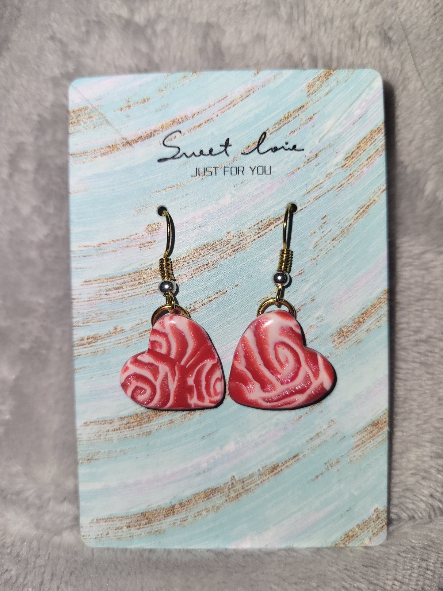 Homemade dangling earrings 🌹 ❤️