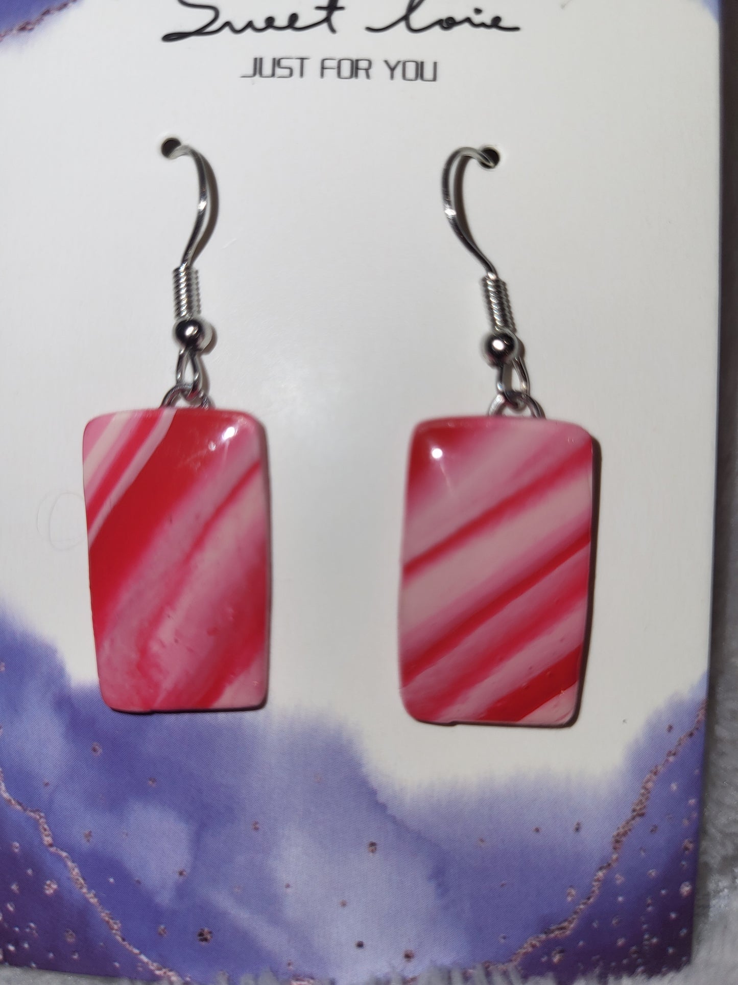 Homemade dangling earrings