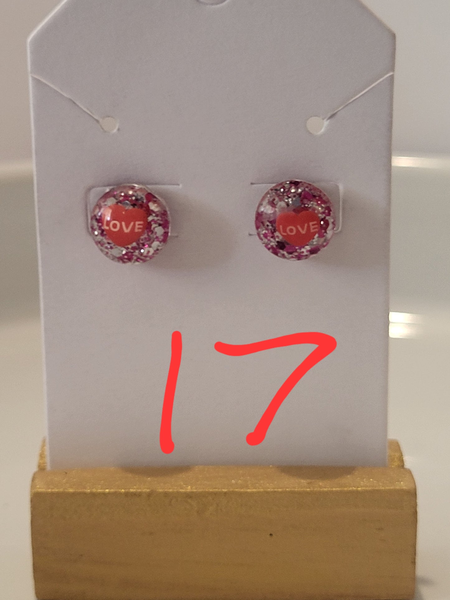 Valentine's day inspired studded earrings