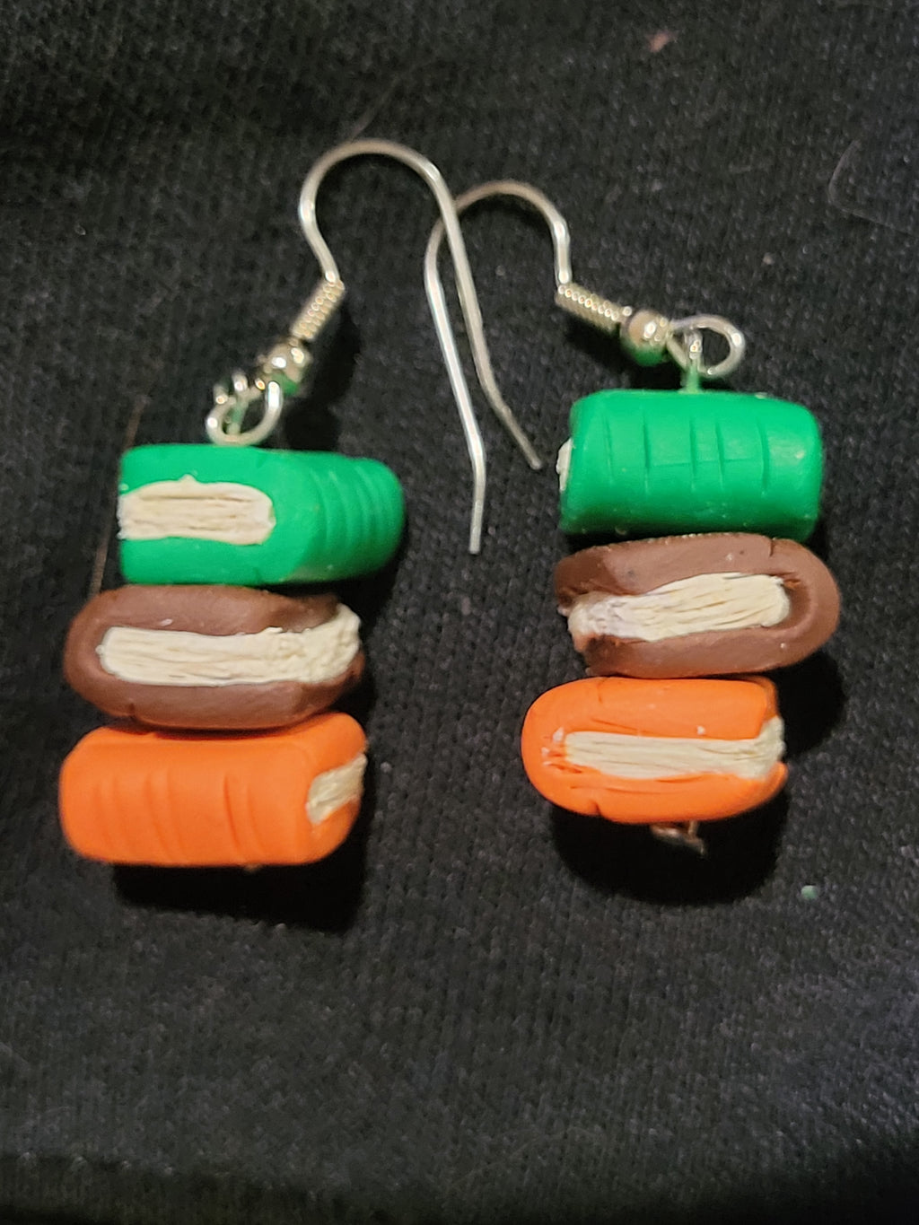 Book shaped earrings