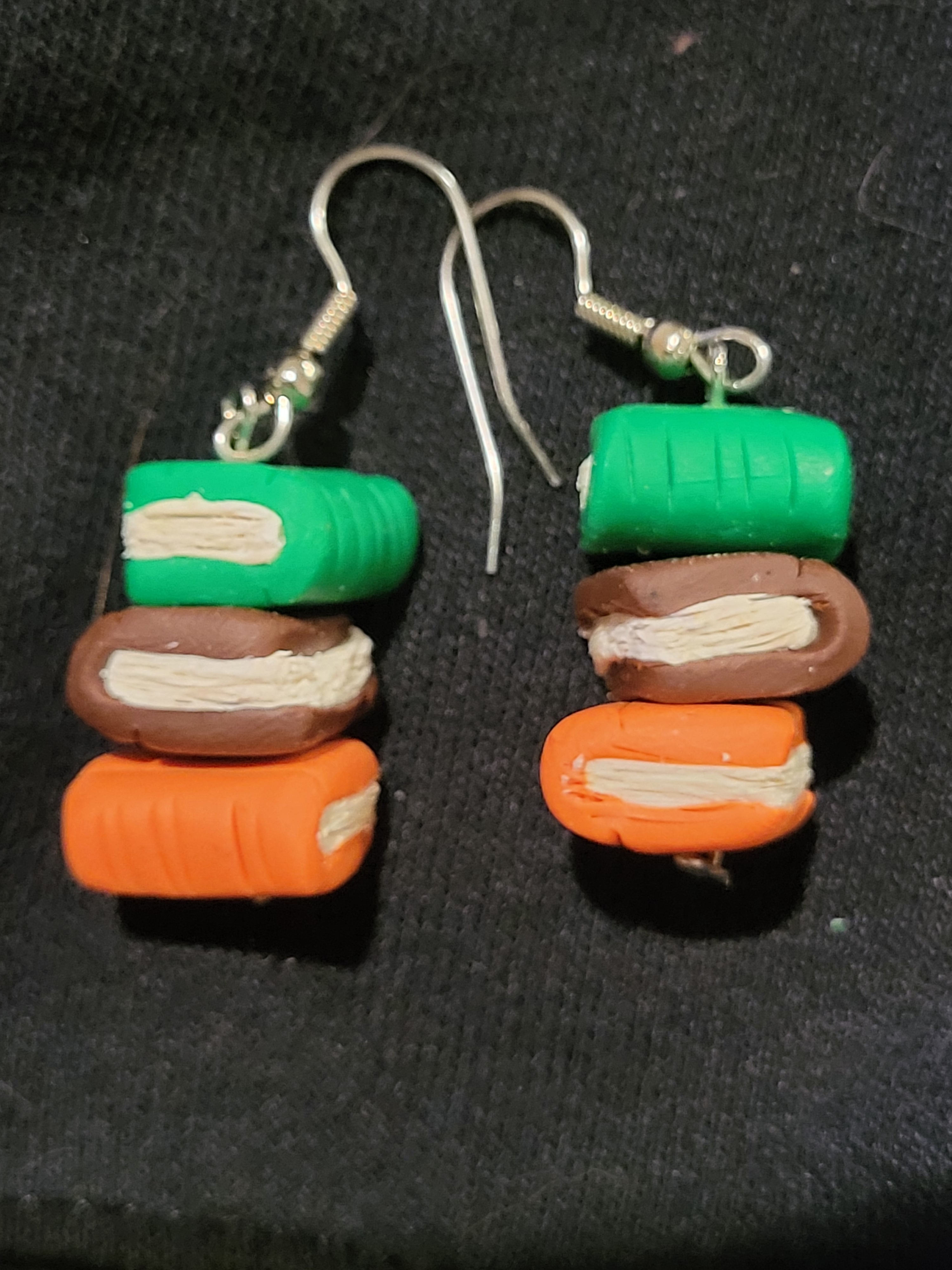 Book shaped earrings
