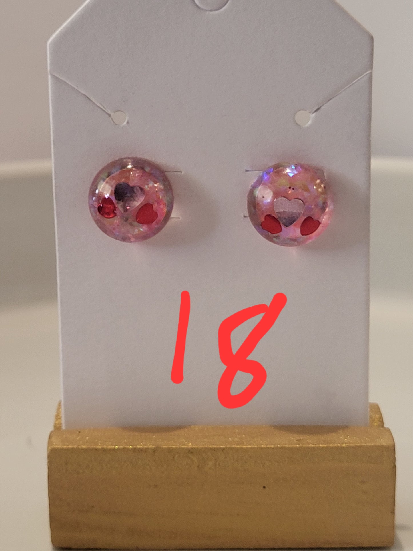 Valentine's day inspired studded earrings