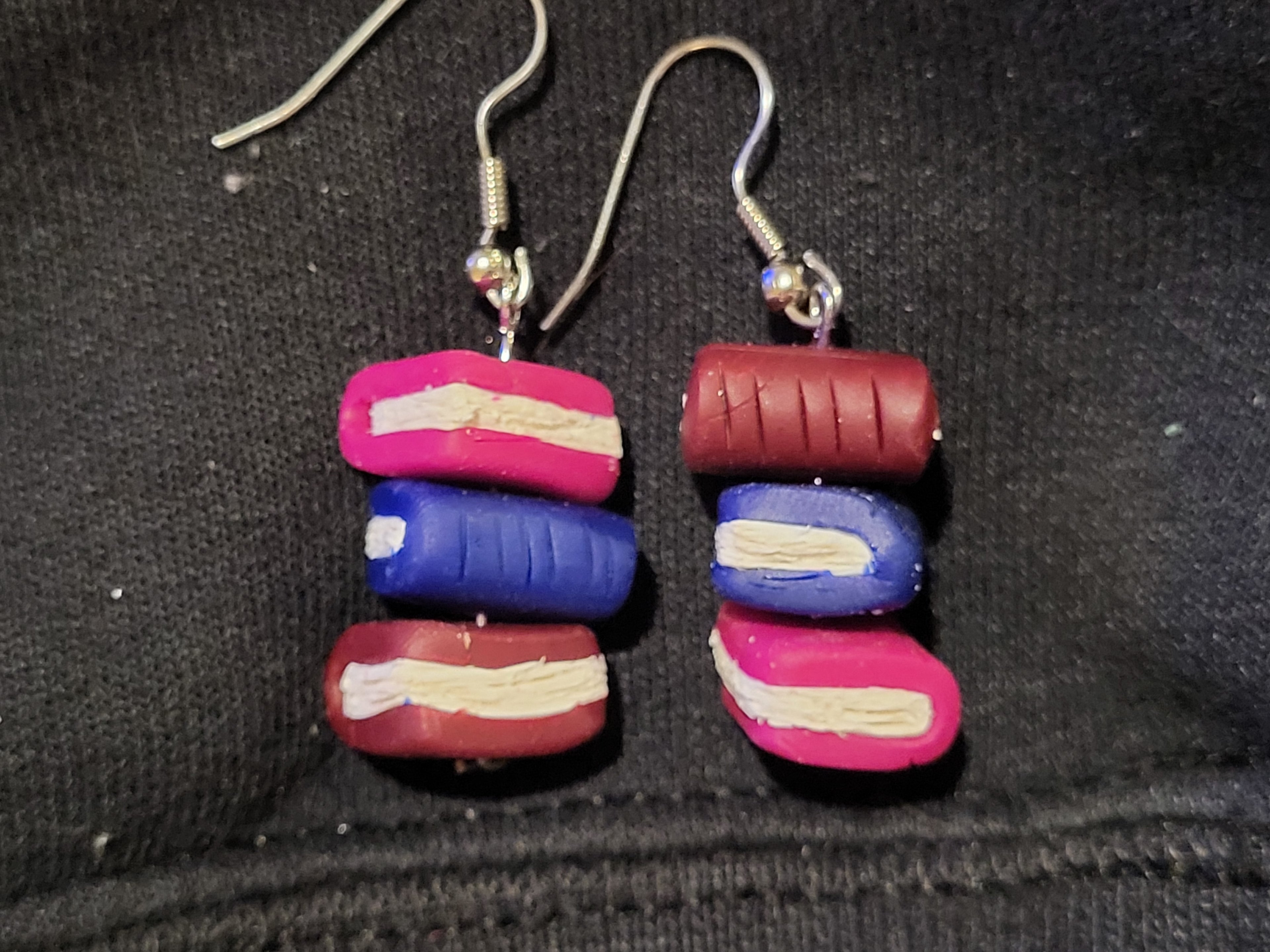 Book shaped earrings