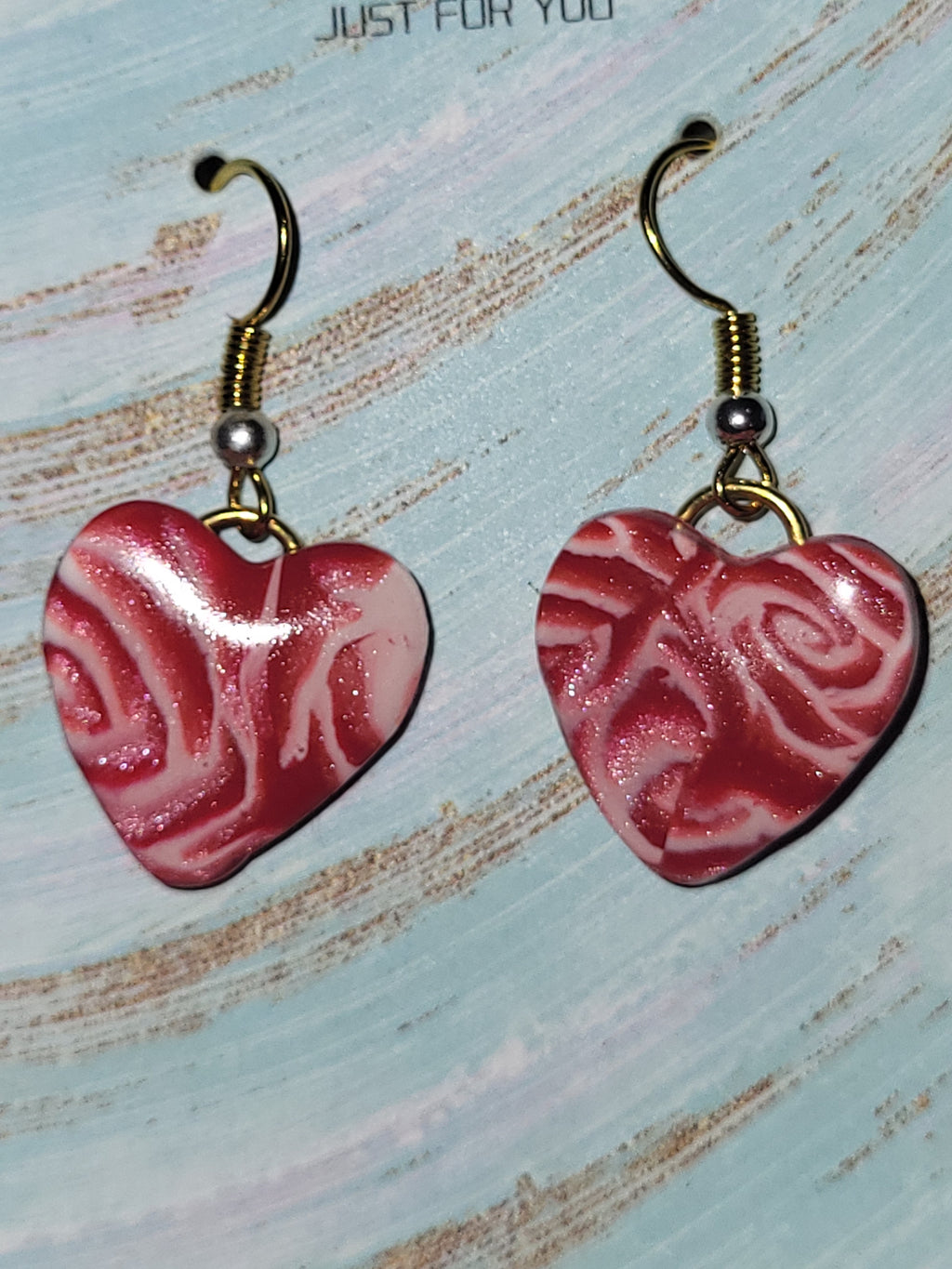 Homemade dangling earrings 🌹 ❤️