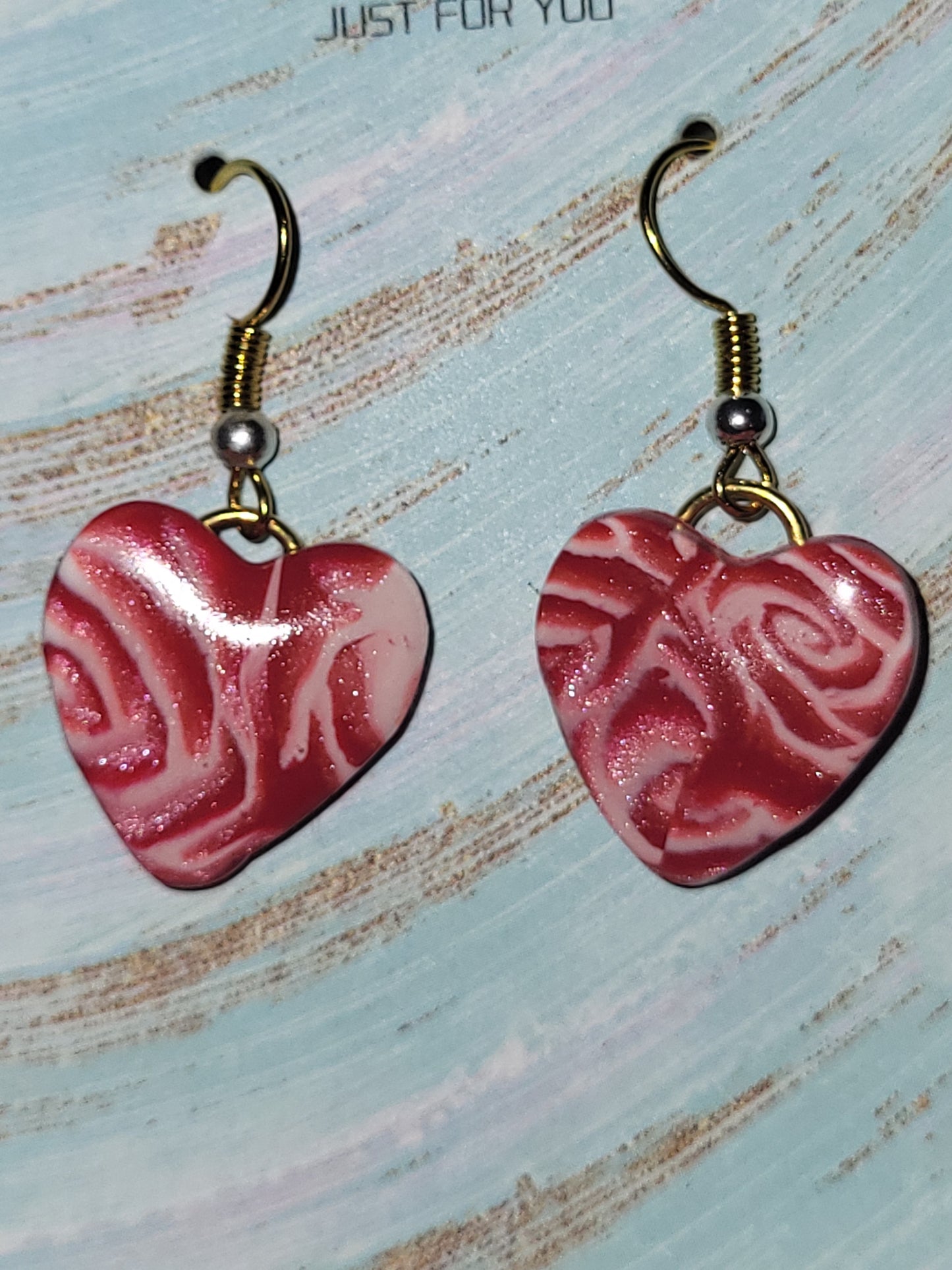 Homemade dangling earrings 🌹 ❤️