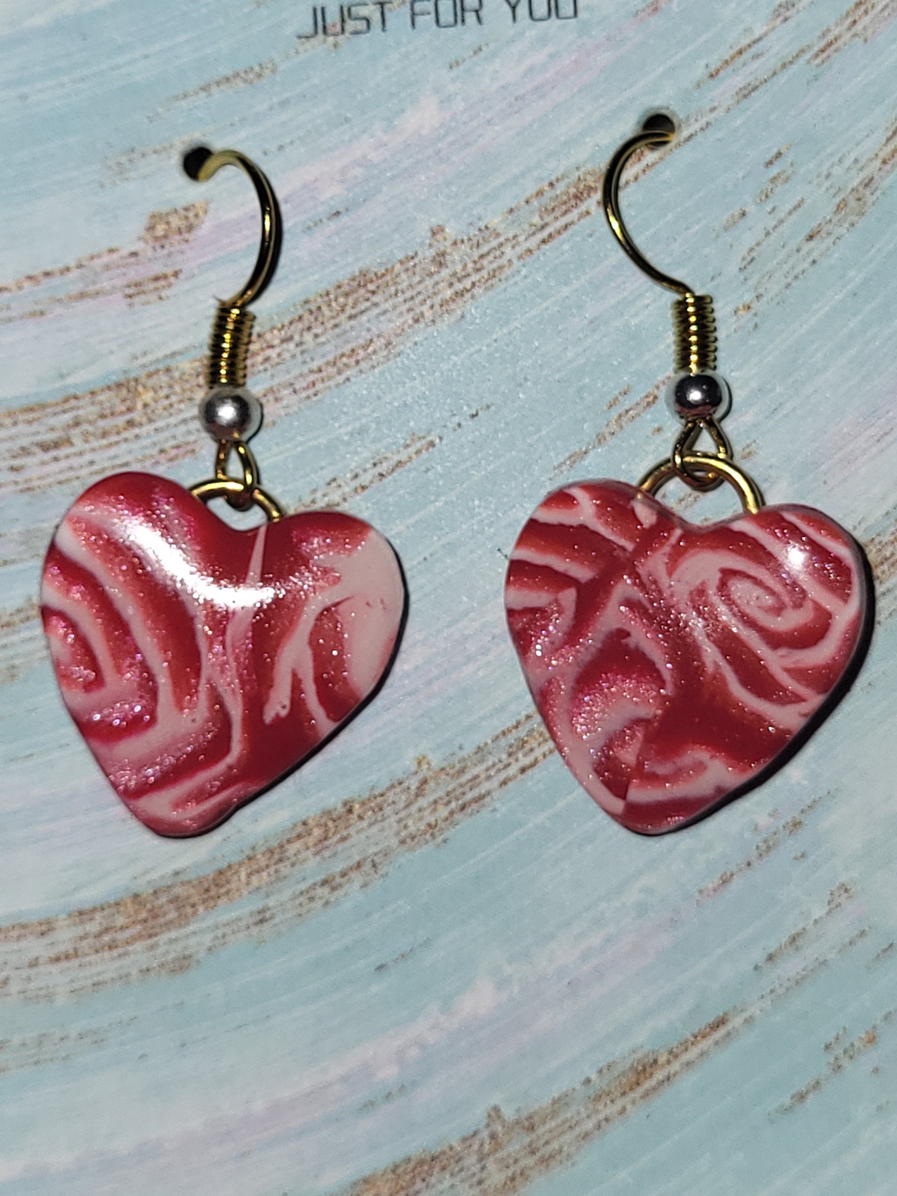 Homemade dangling earrings 🌹 ❤️
