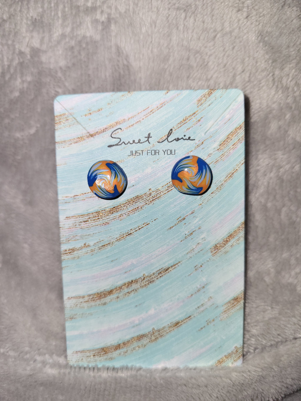 Bronco inspired homemade earrings