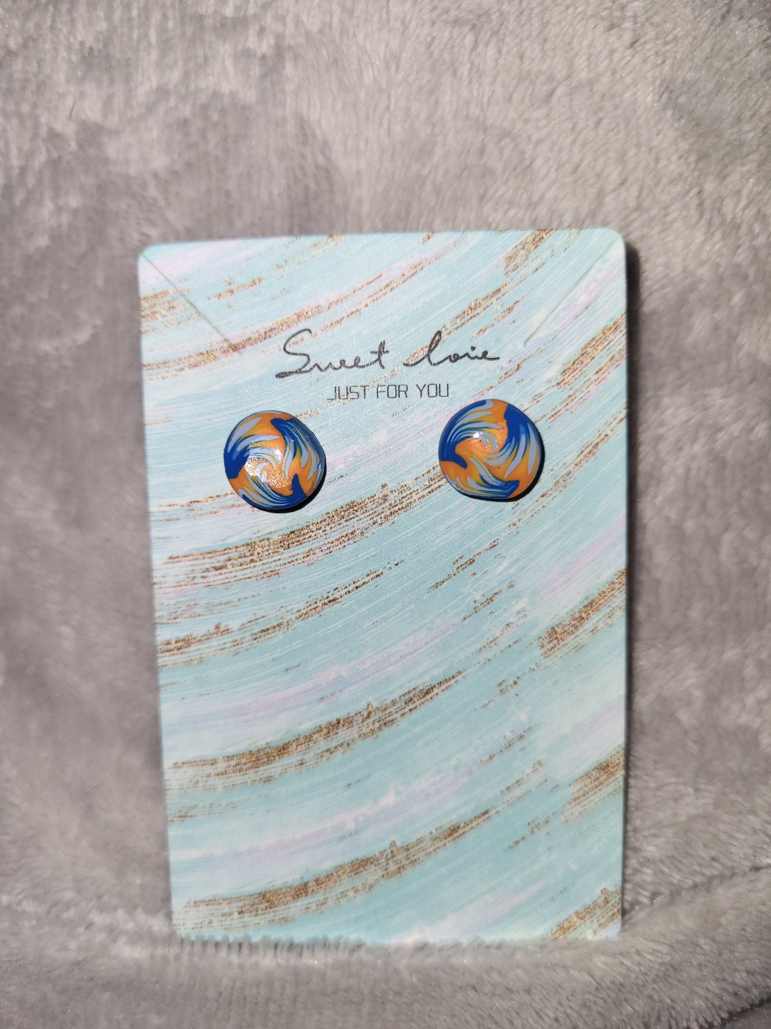 Bronco inspired homemade earrings