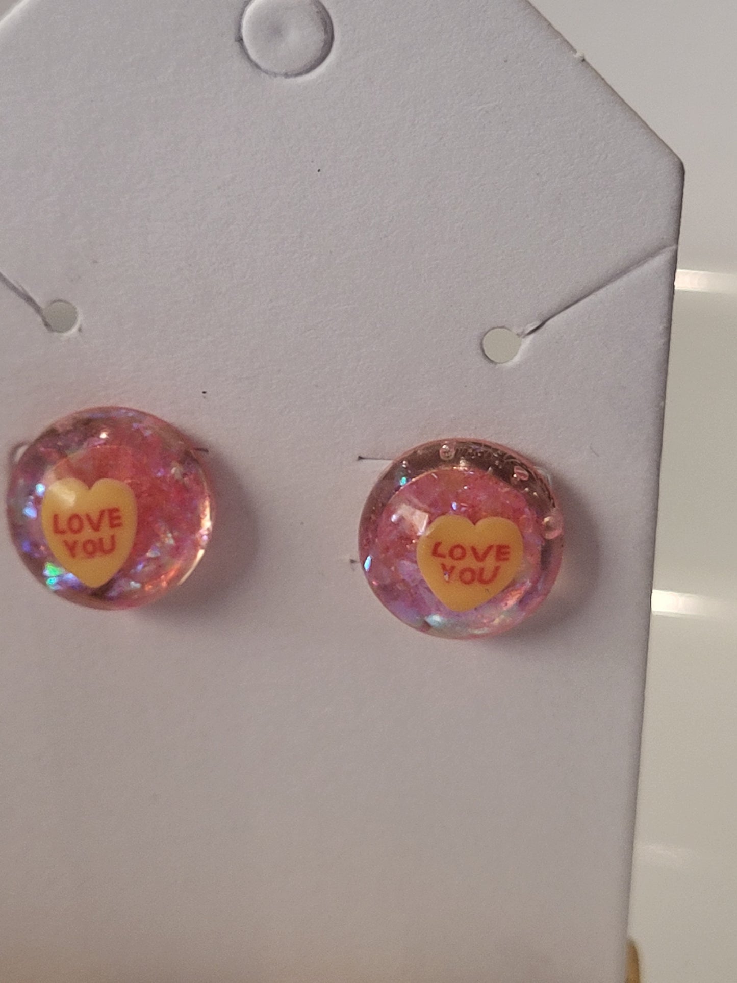 Valentine's day inspired studded earrings