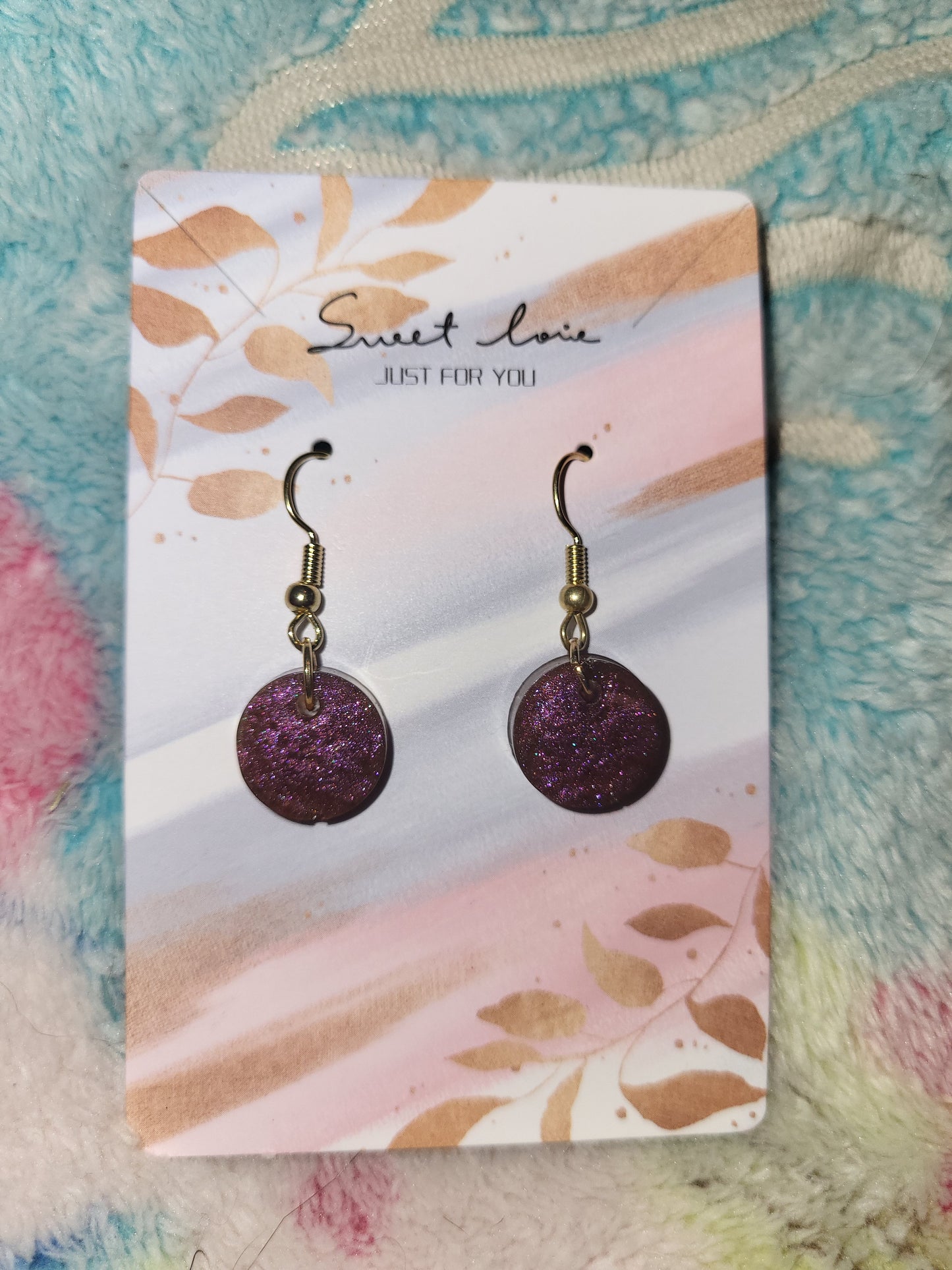 Homemade uv resin earrings