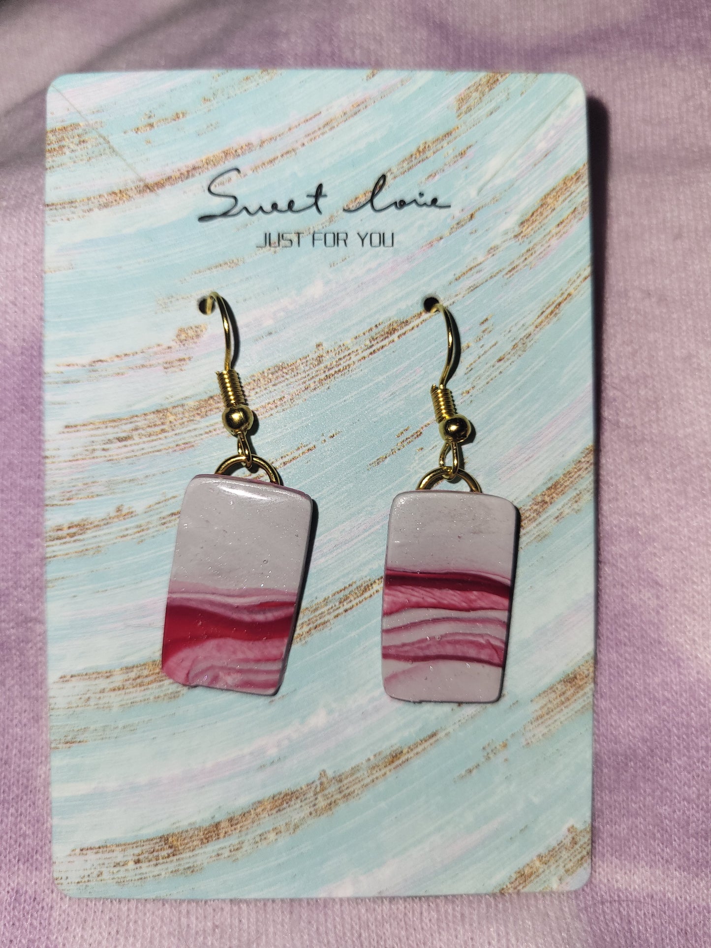 Homemade dangling earrings