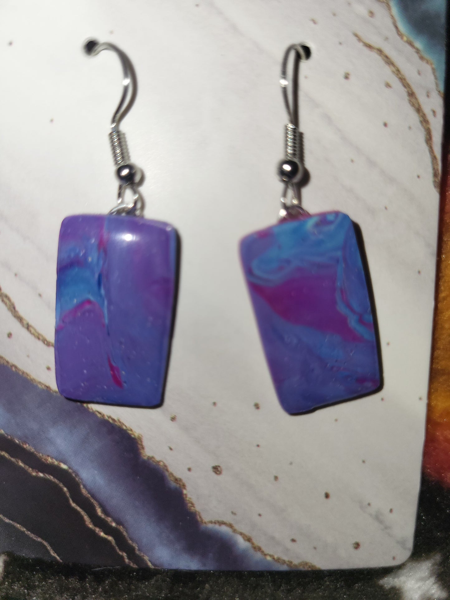Homemade dangling earrings