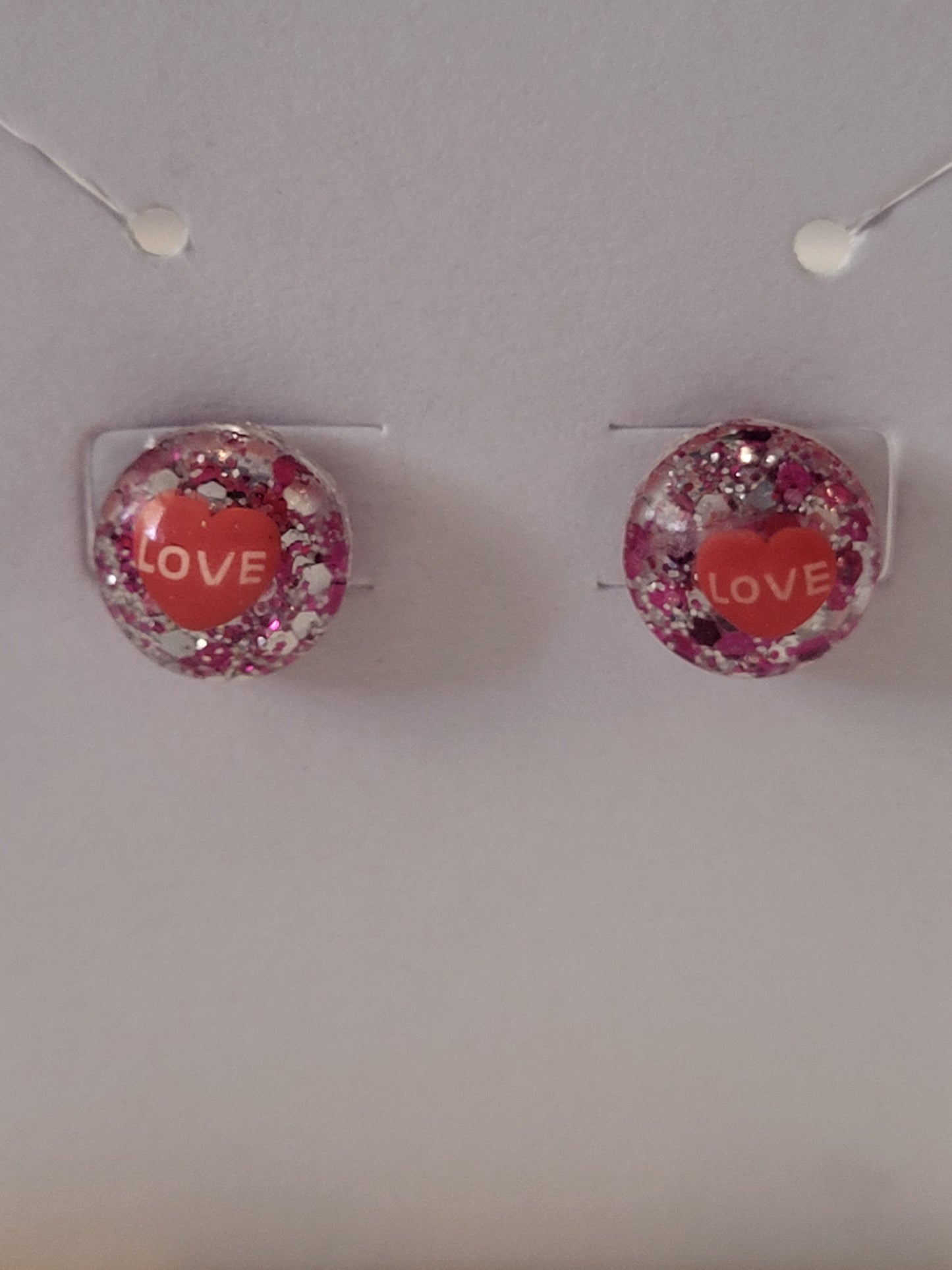 Valentine's day inspired studded earrings