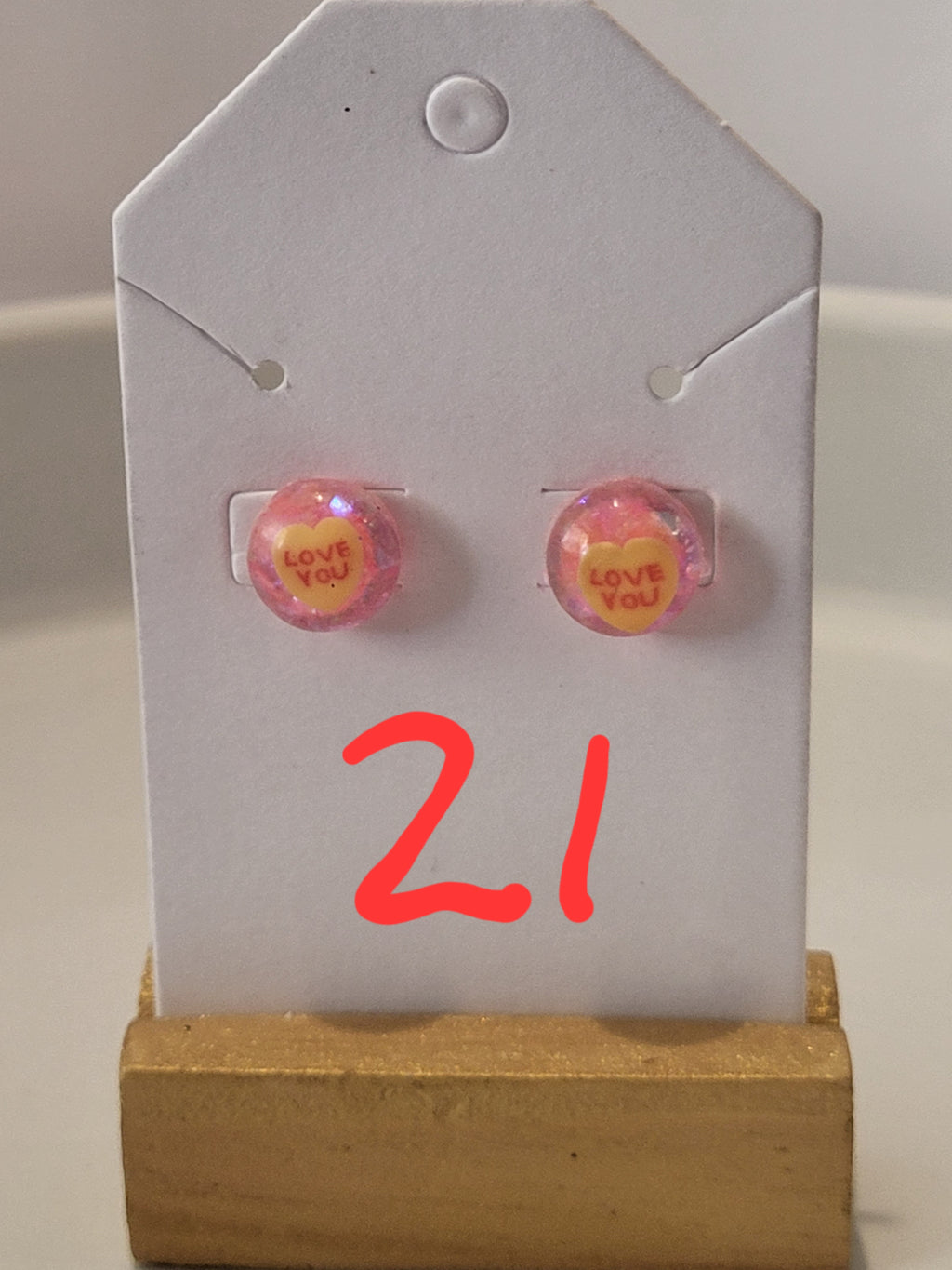 Valentine's day inspired studded earrings