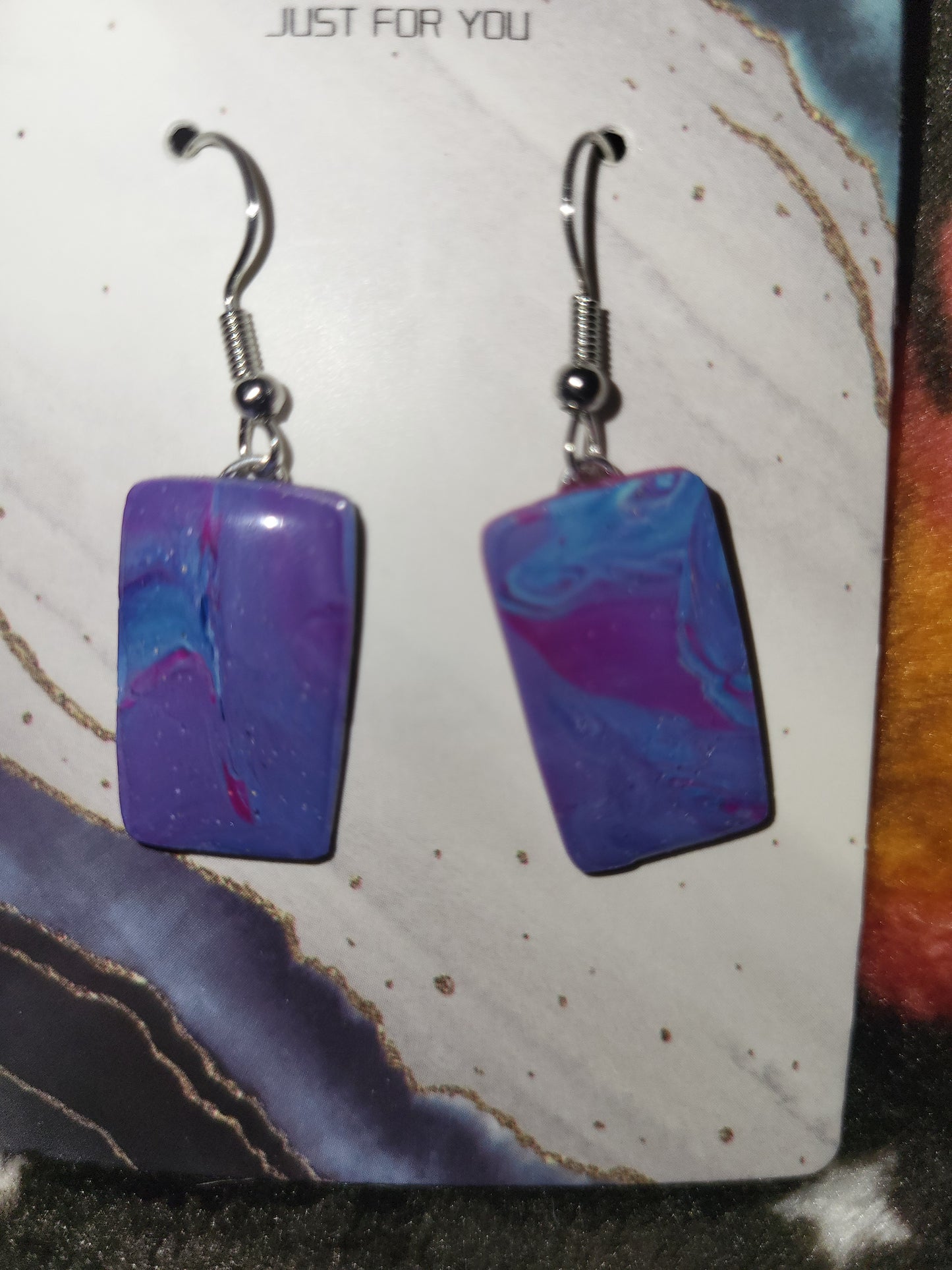 Homemade dangling earrings