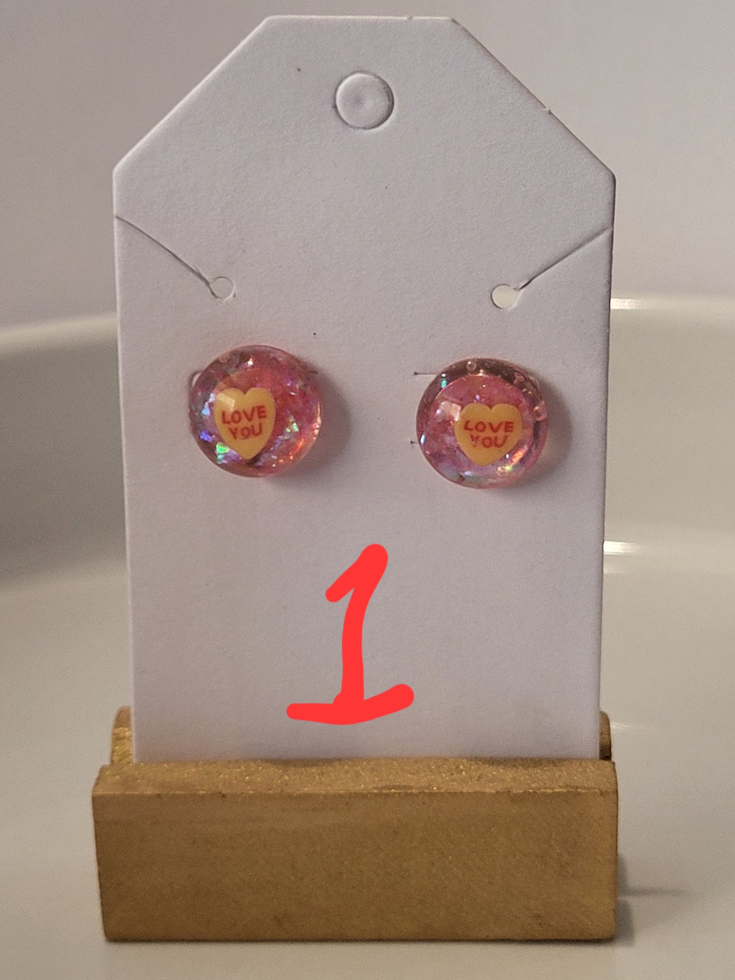 Valentine's day inspired studded earrings