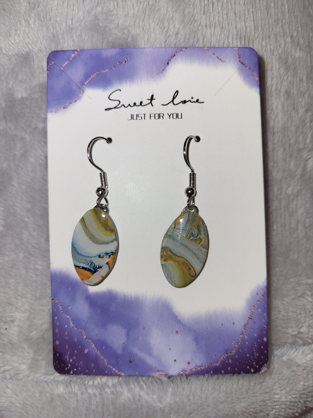 Homemade dangling earrings